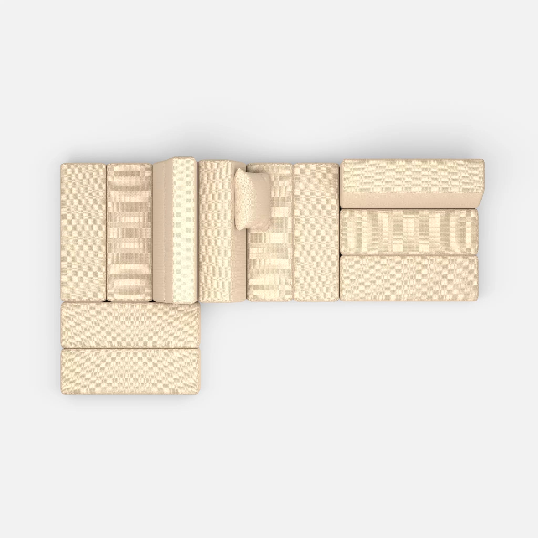 Sofalandschaft Bricks 9 novumcocos in Hellbraun von oben