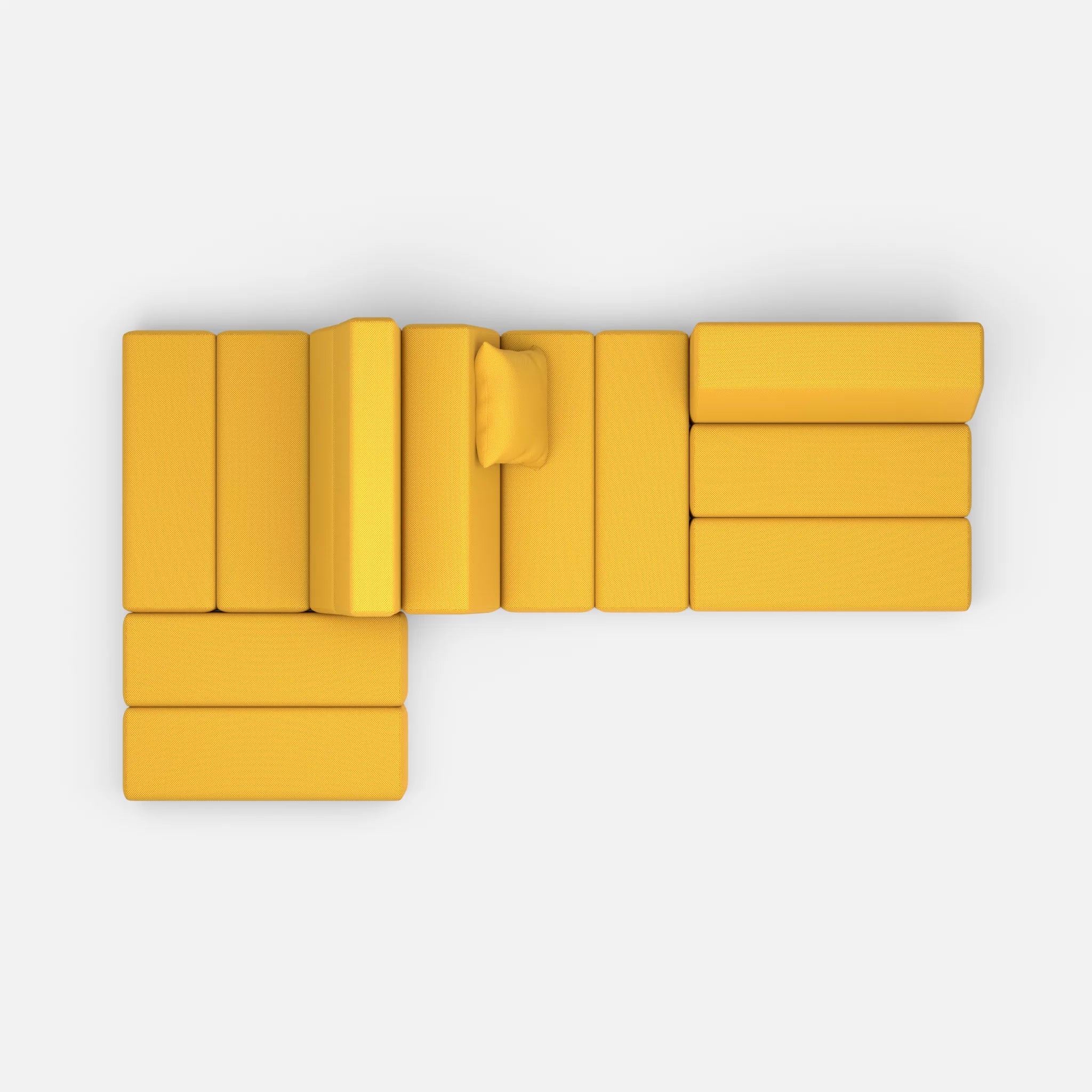 Sofalandschaft Bricks 9 novumcurry in Curry von oben