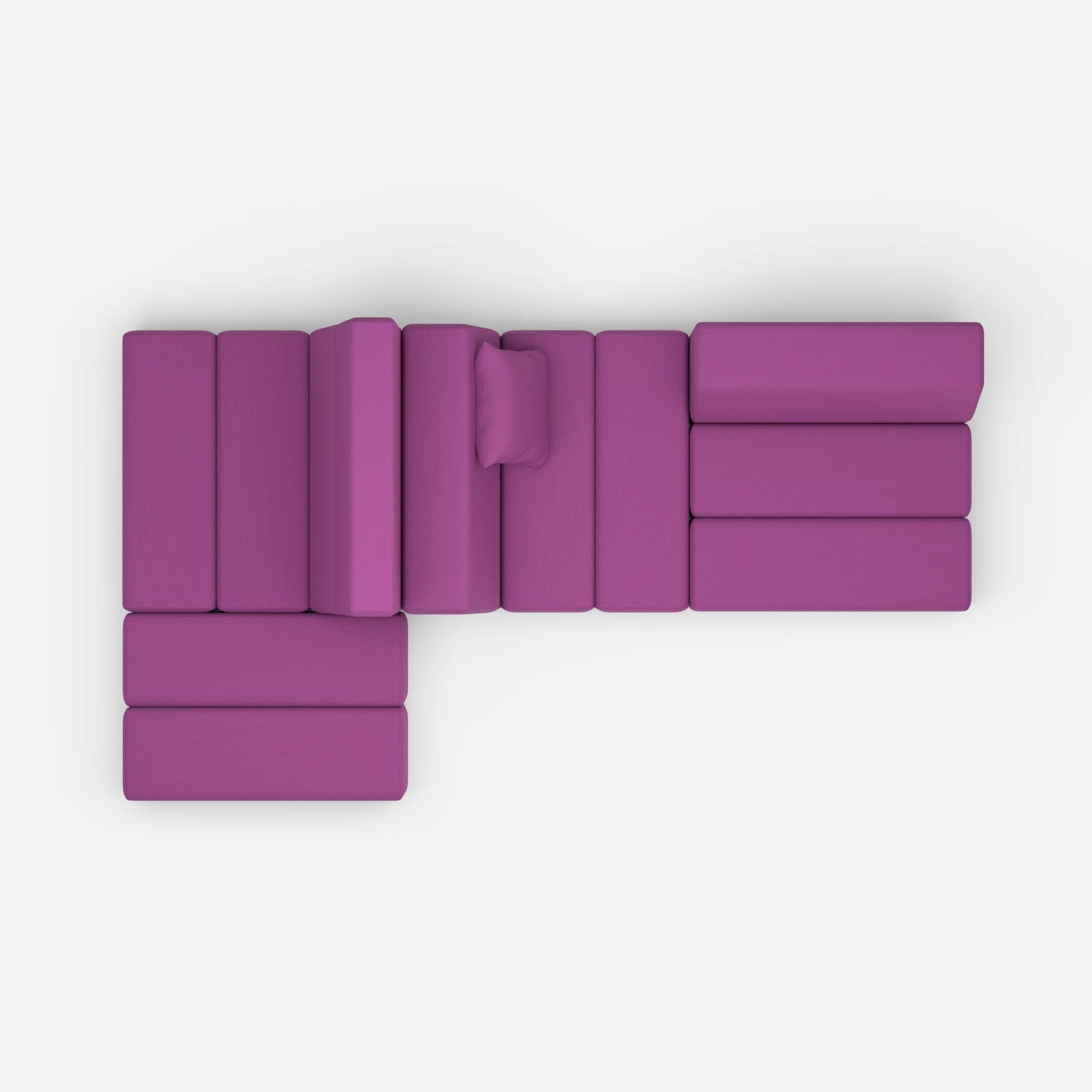 Sofalandschaft Bricks 9 novumviola in Violett von oben
