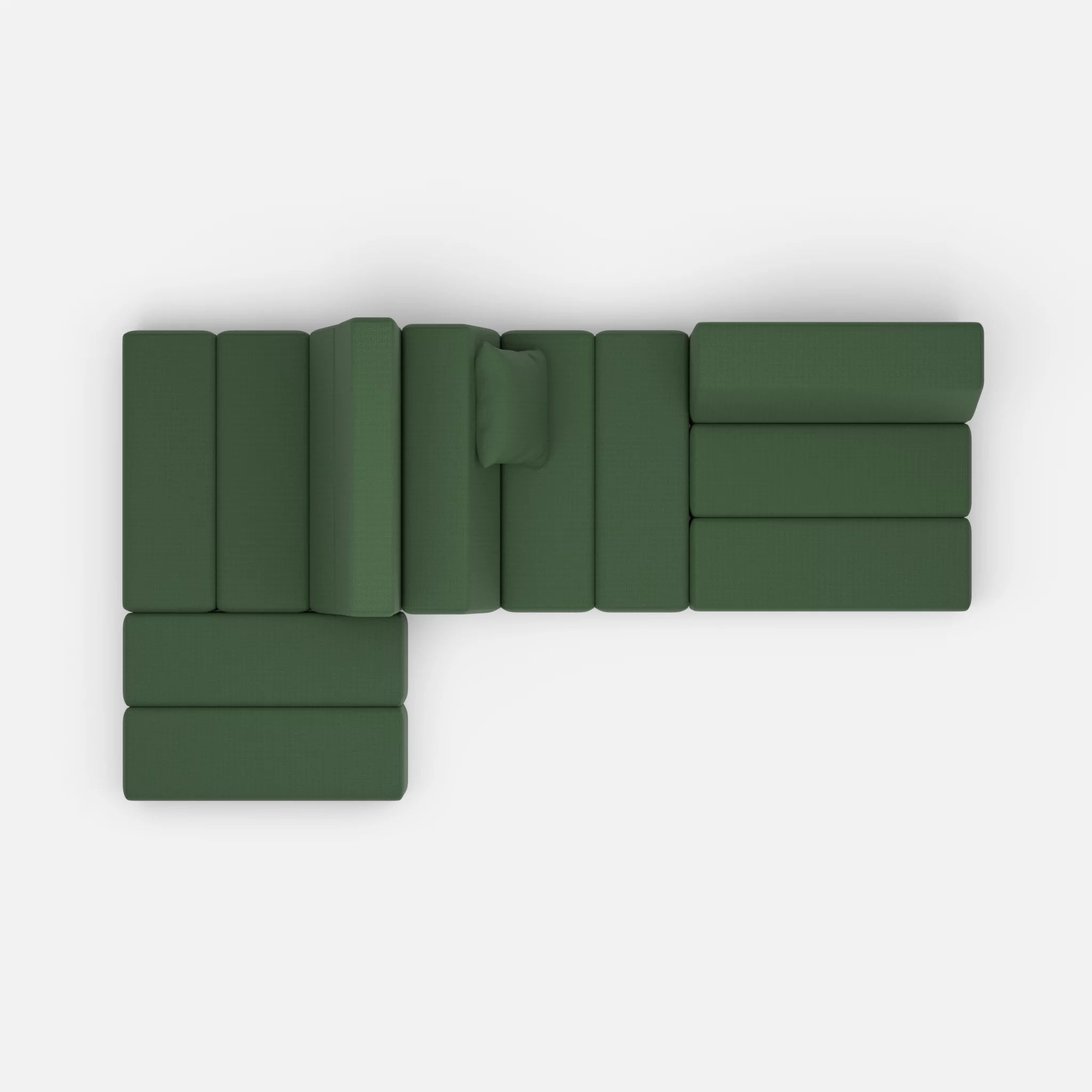 Sofalandschaft Bricks 9 radio7036 in Olive von oben