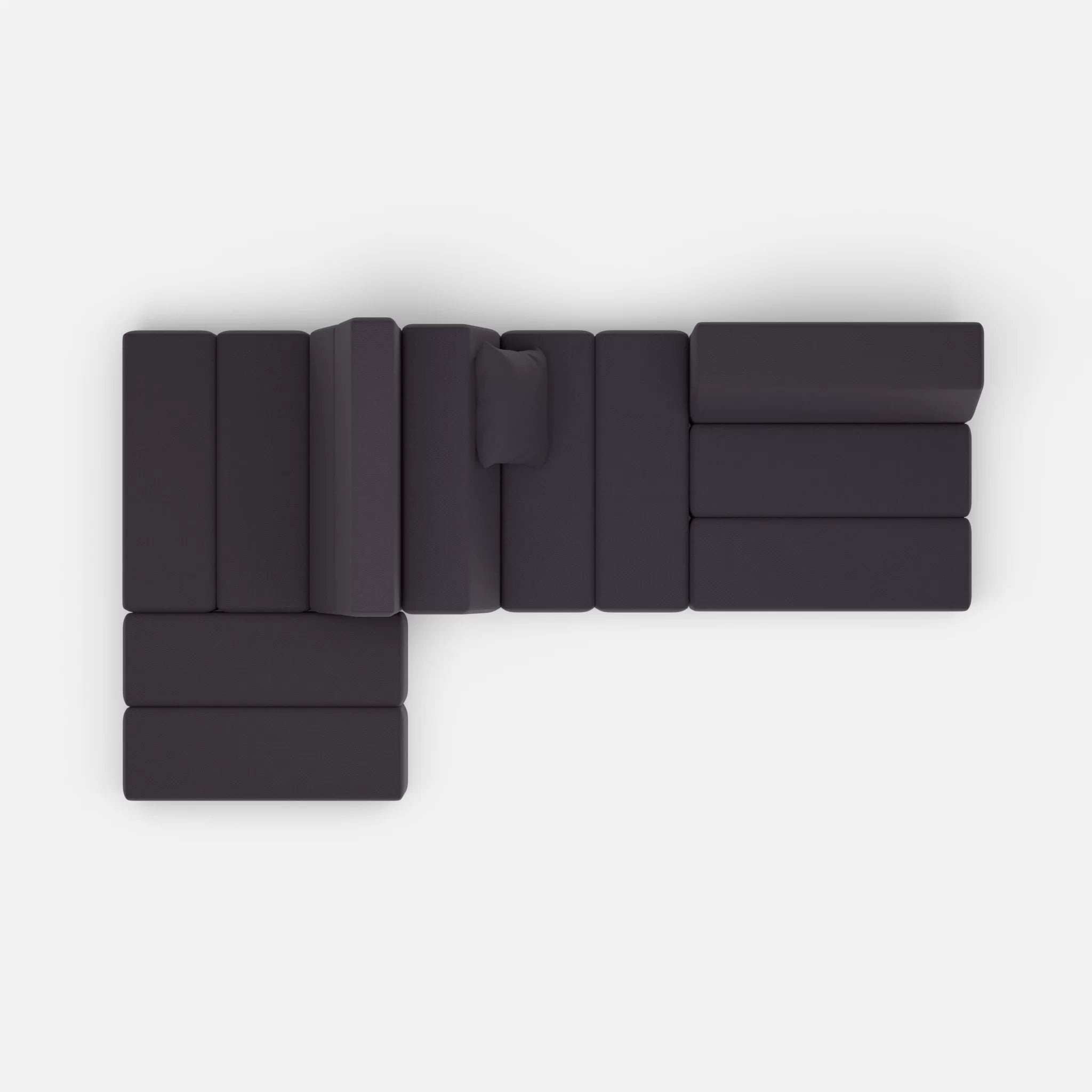 Sofalandschaft Bricks 9 radio8517 in Anthrazit von oben