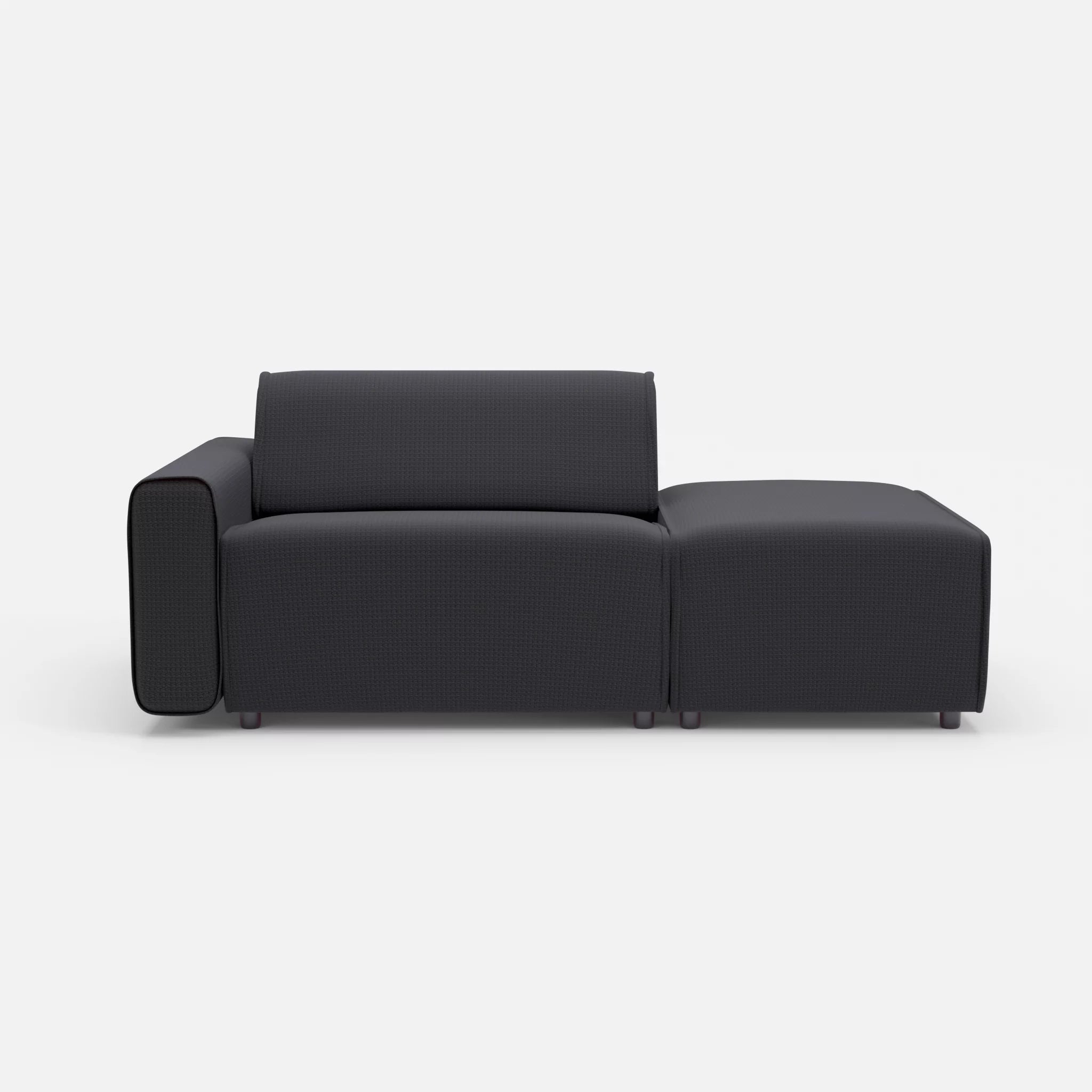 1 Sitzer Sofa Belleform mit offener Seite mit Armlehne 1 nabucco8019 in Anthrazit von vorne