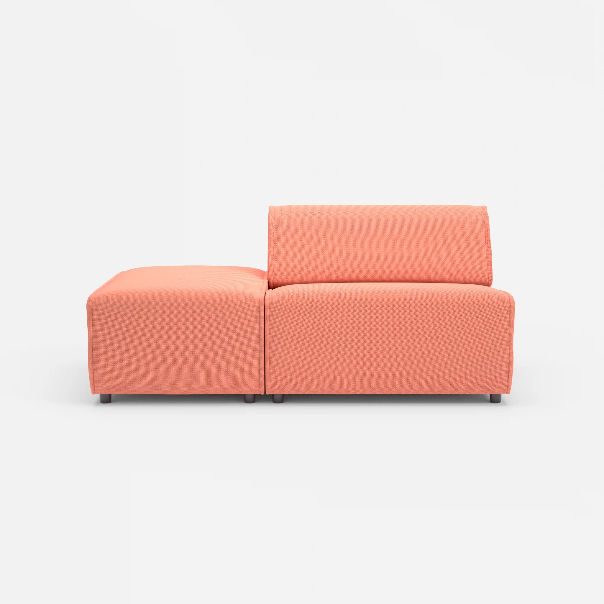 1 Sitzer Sofa Belleform mit offener Seite ohne Armlehne 1 credograpefruit in Coral von vorne
