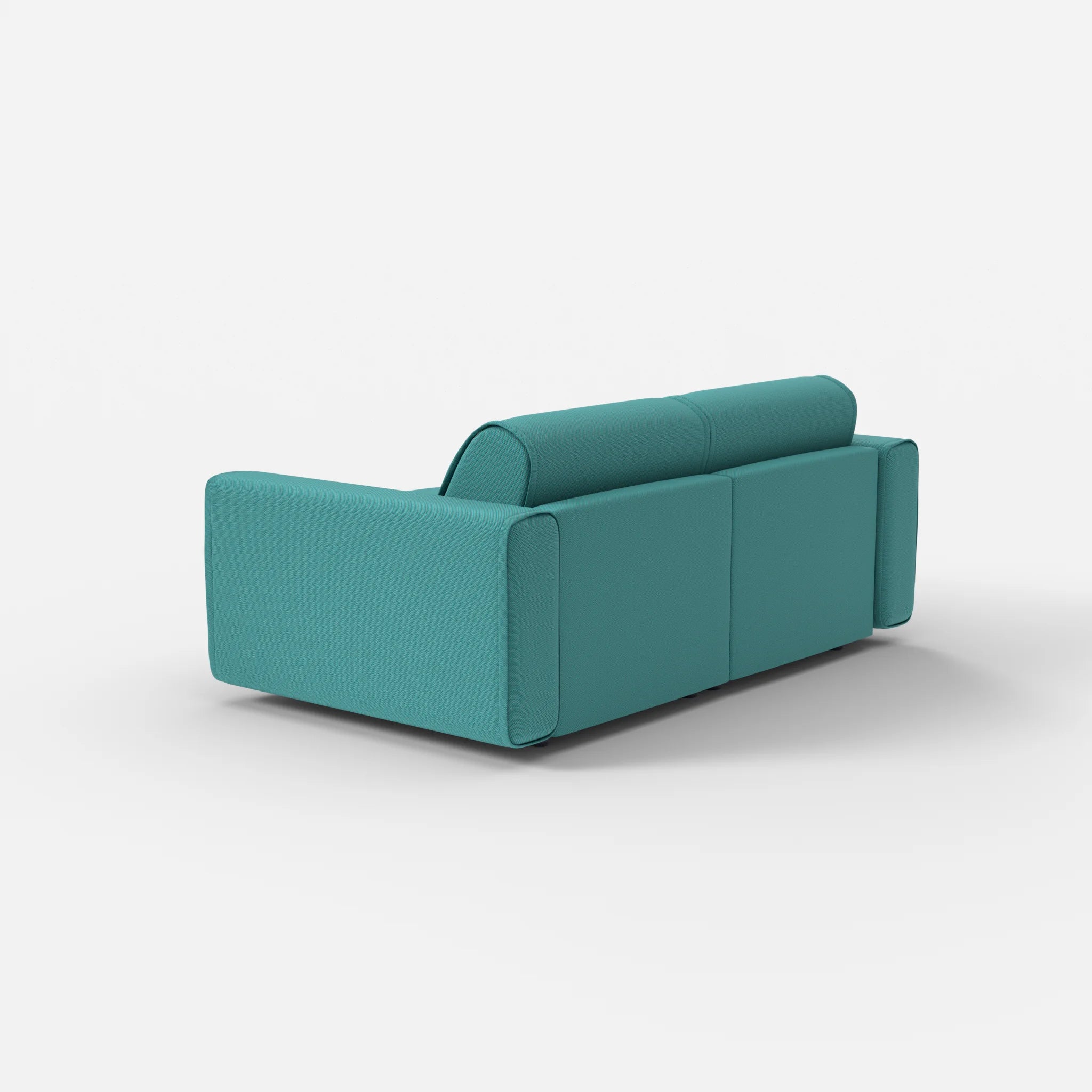 2 Sitzer Sofa Belleform mit breiter Armlehne 1 novumprisma in Türkis von hinten