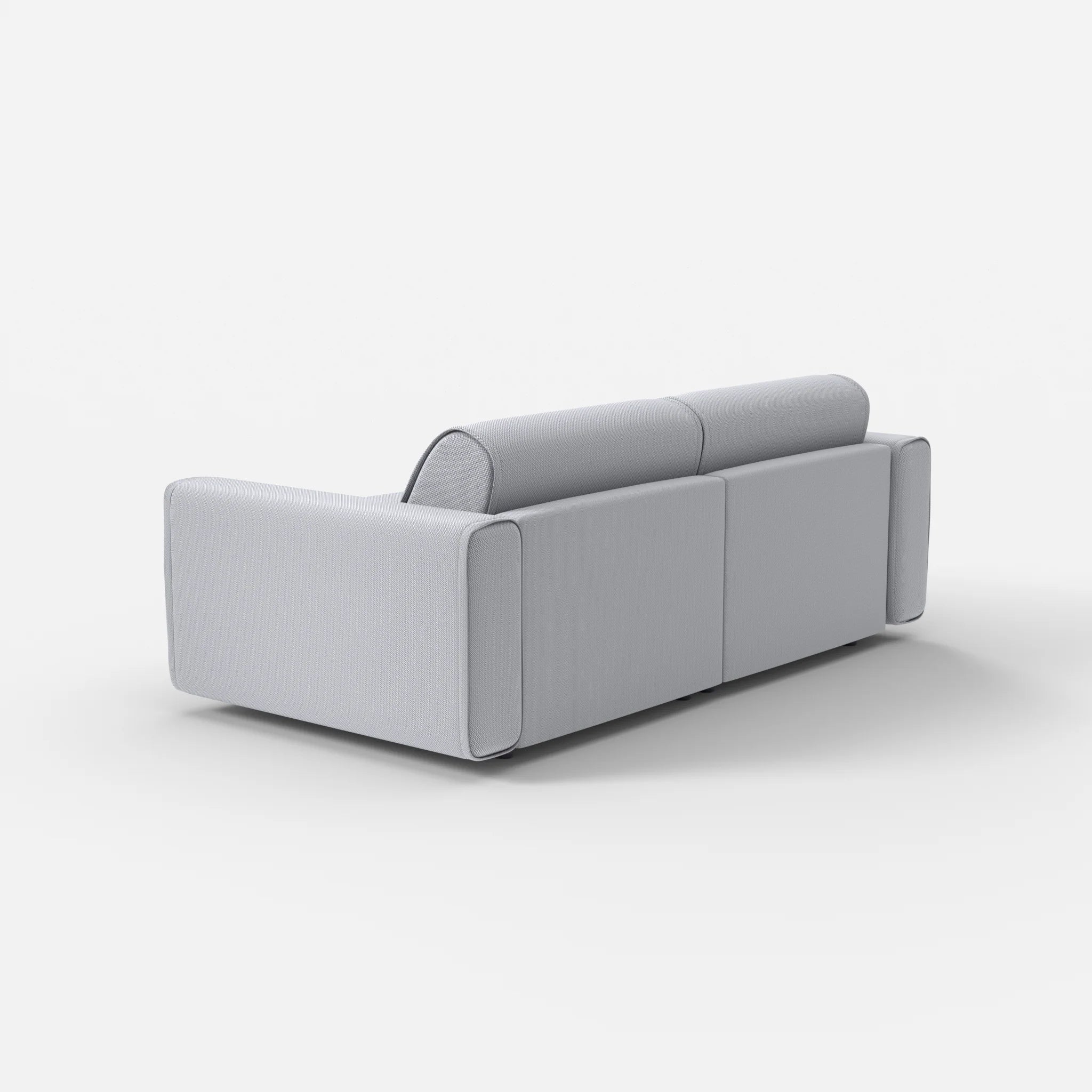 2 Sitzer Sofa Belleform mit breiter Armlehne 2 credochalk in Hellgrau von hinten
