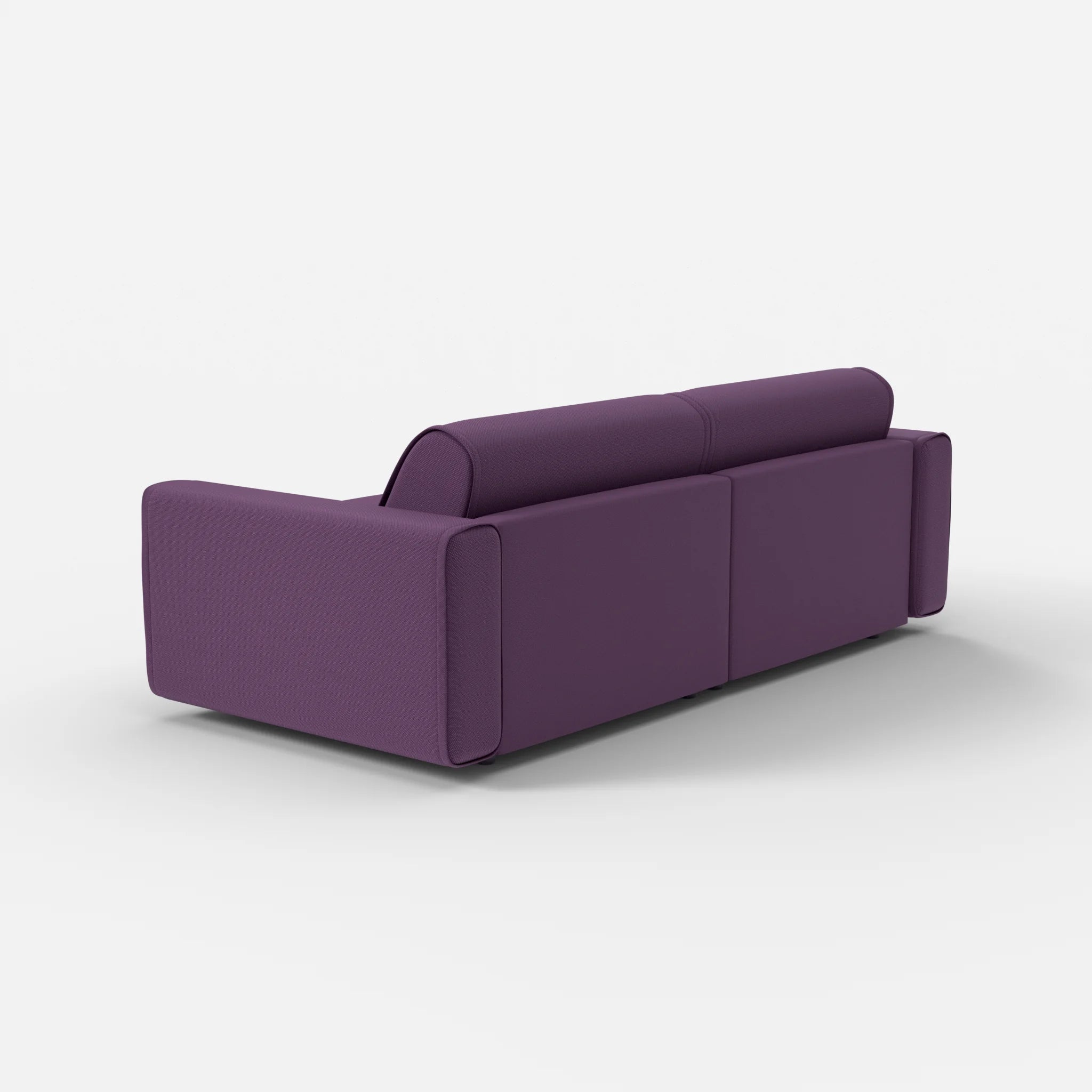 2 Sitzer Sofa Belleform mit breiter Armlehne 3 novumprune in Violett von hinten