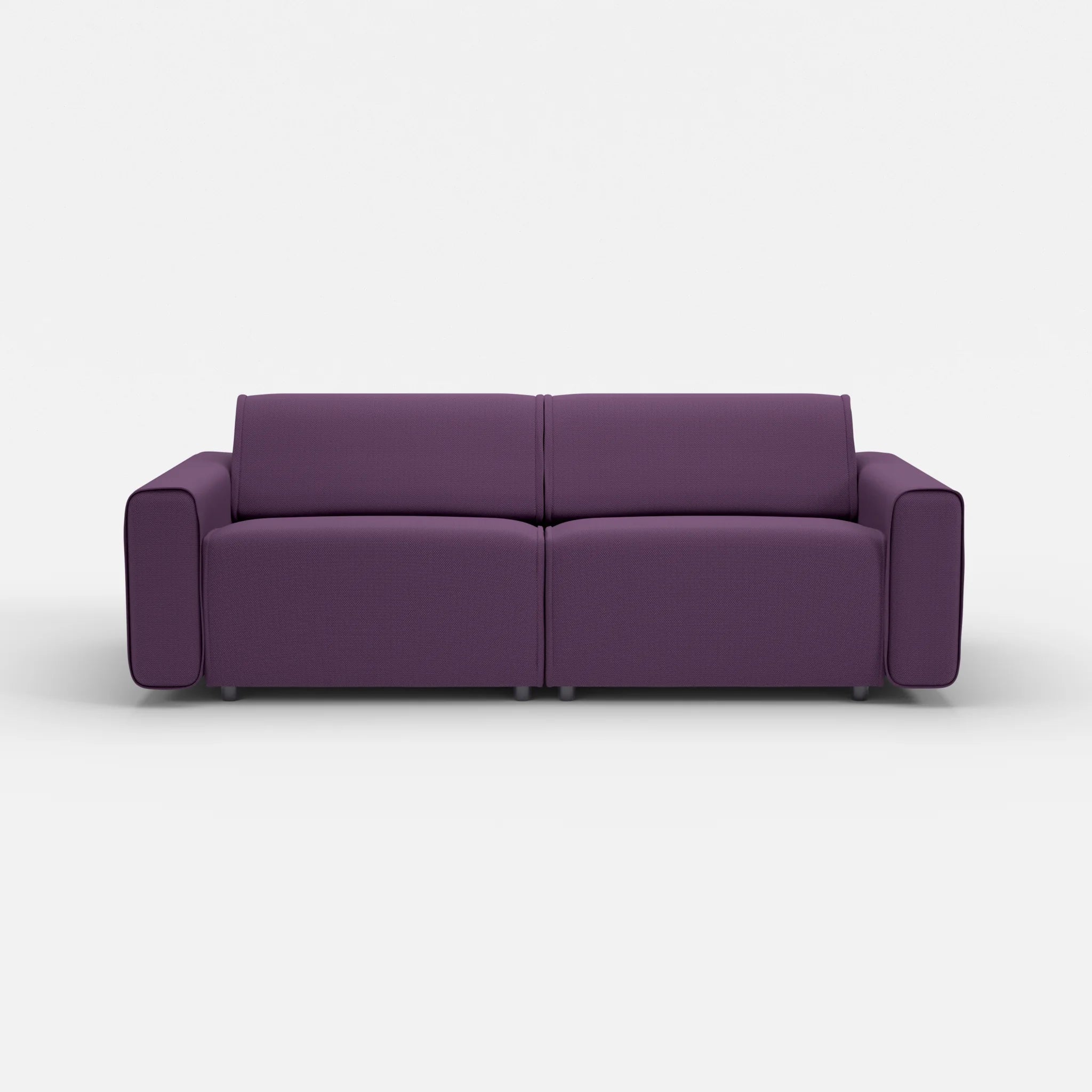2 Sitzer Sofa Belleform mit breiter Armlehne 3 novumprune in Violett von vorne