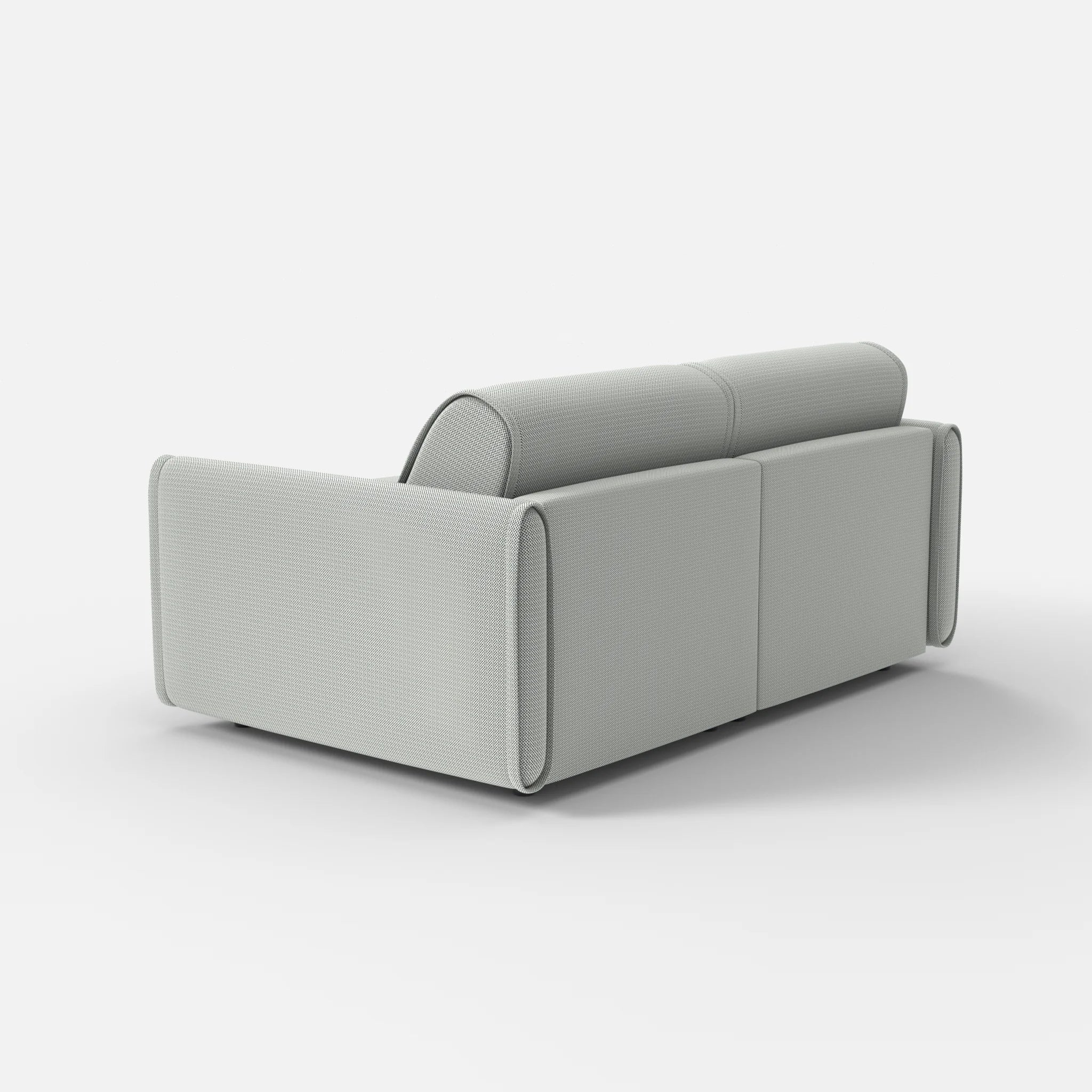 2 Sitzer Sofa Belleform mit schmaler Armlehne 1 credopepper in Dunkelgrau von hinten