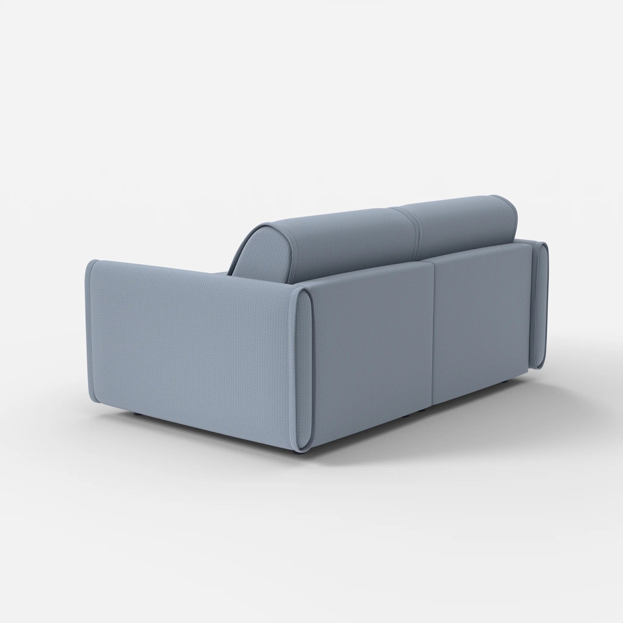 2 Sitzer Sofa Belleform mit schmaler Armlehne 1 credosea in Blau von hinten