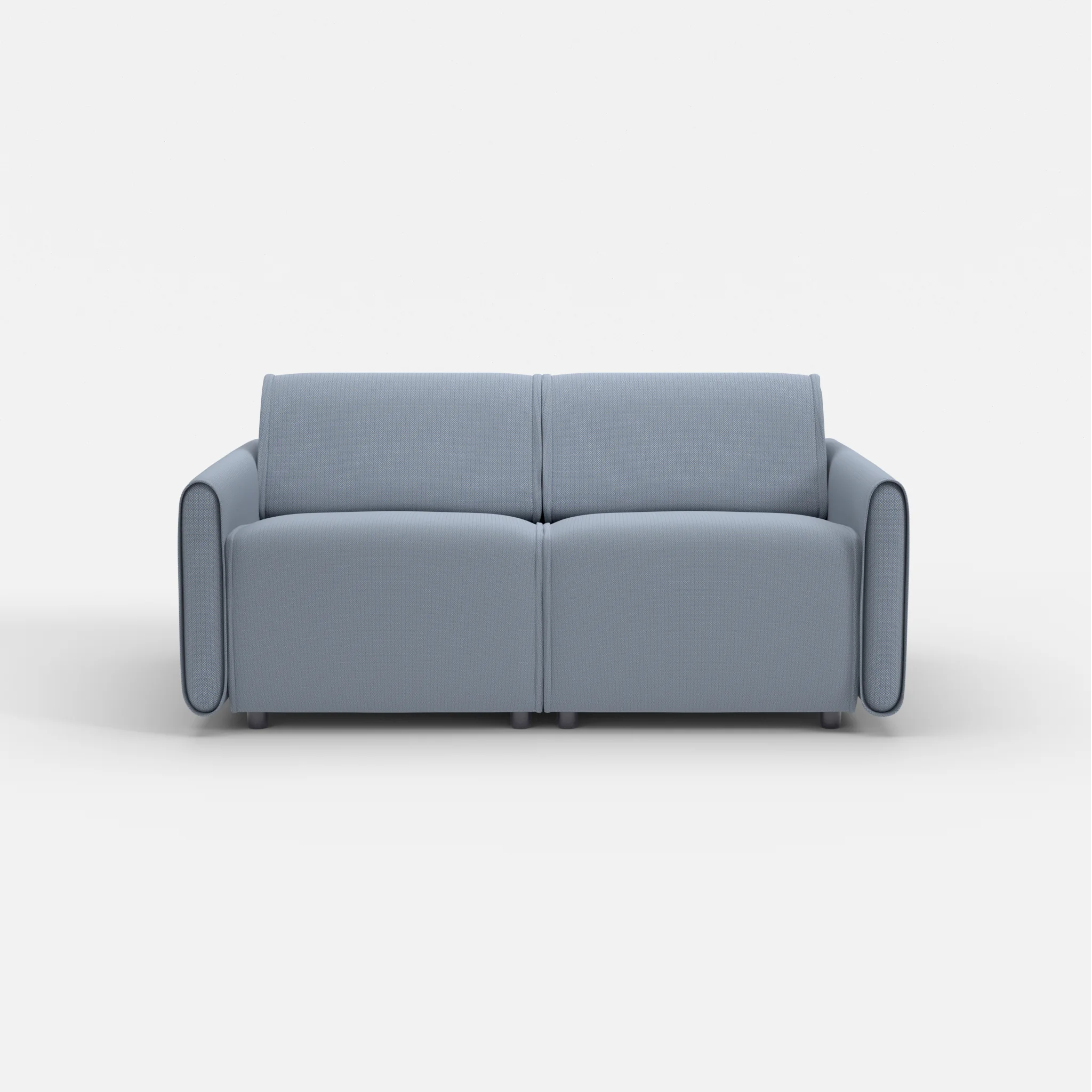 2 Sitzer Sofa Belleform mit schmaler Armlehne 1 credosea in Blau von vorne