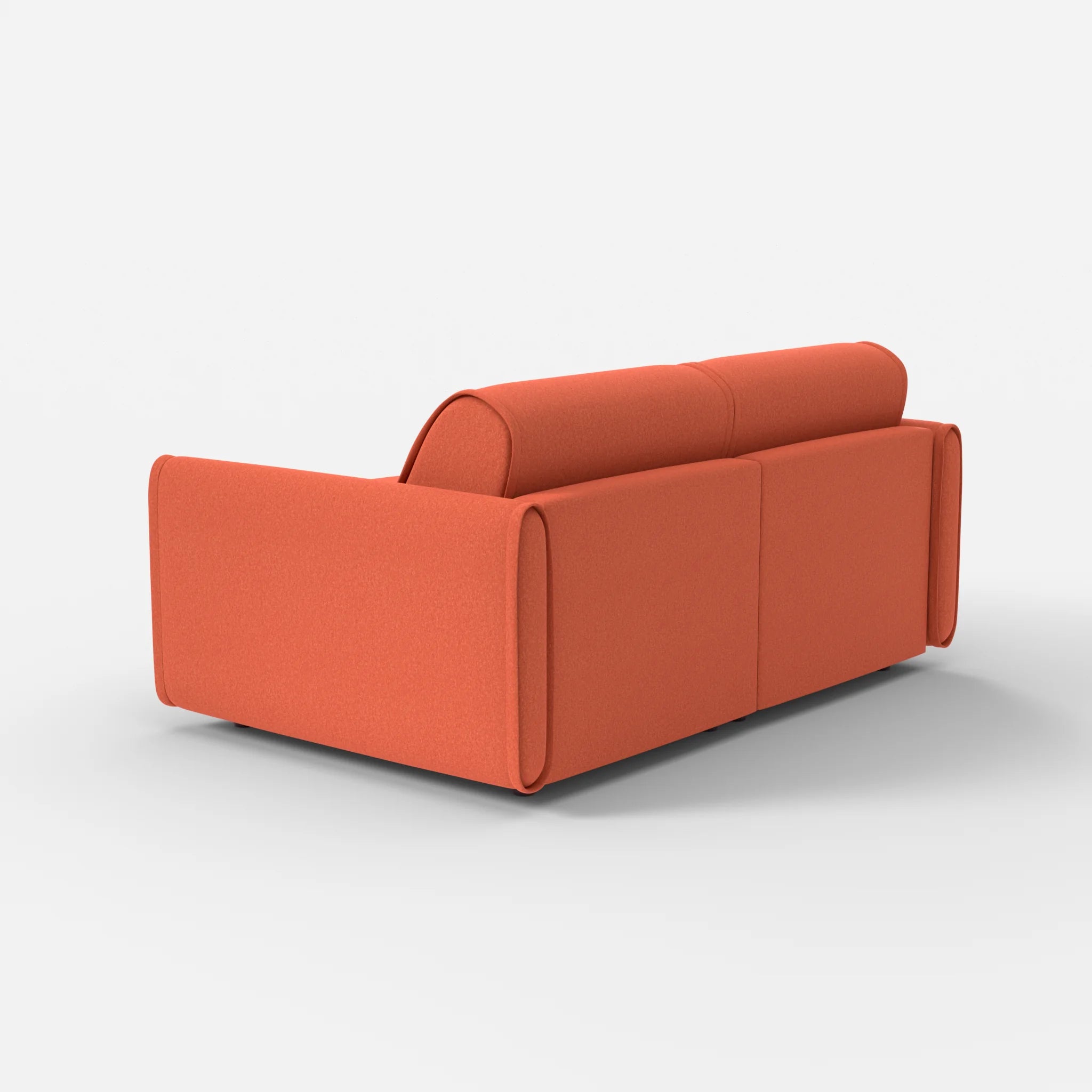 2 Sitzer Sofa Belleform mit schmaler Armlehne 1 dama0062 in Orange von hinten