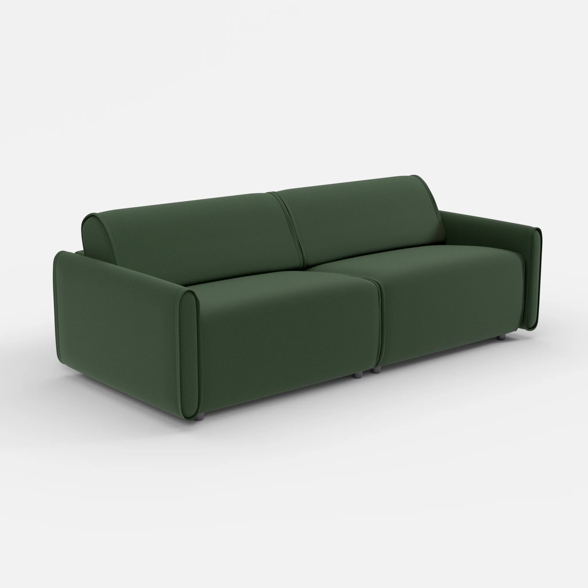 2 Sitzer Sofa Belleform mit schmaler Armlehne 3 nabucco7029 in Dunkelgrün von der Seite