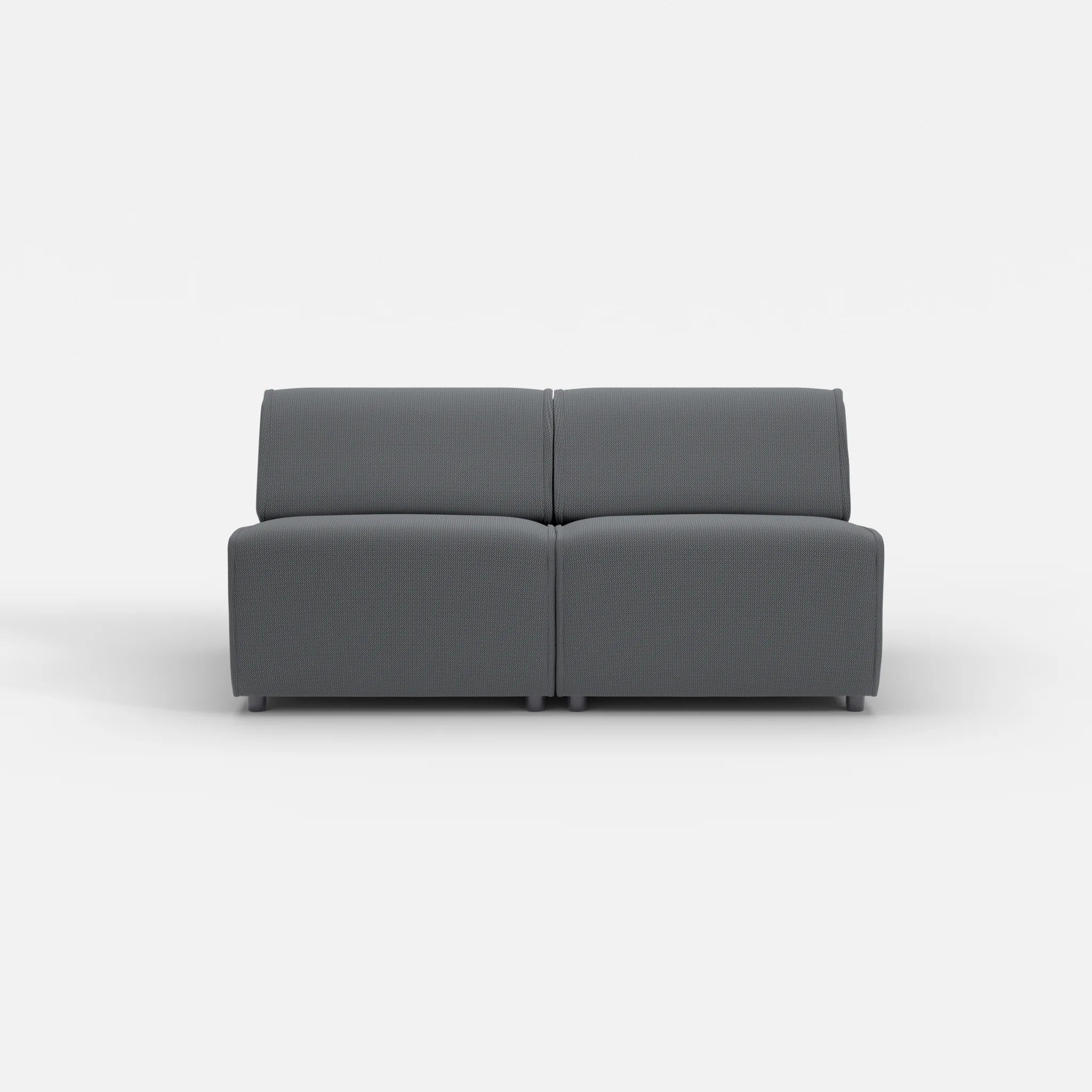 2 Sitzer Sofa Belleform ohne Armlehne 2 credoasphalt in Anthrazit von vorne