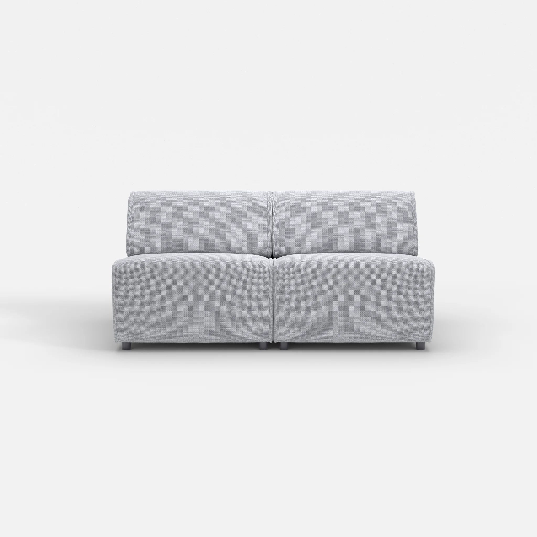 2 Sitzer Sofa Belleform ohne Armlehne 2 credochalk in Hellgrau von vorne
