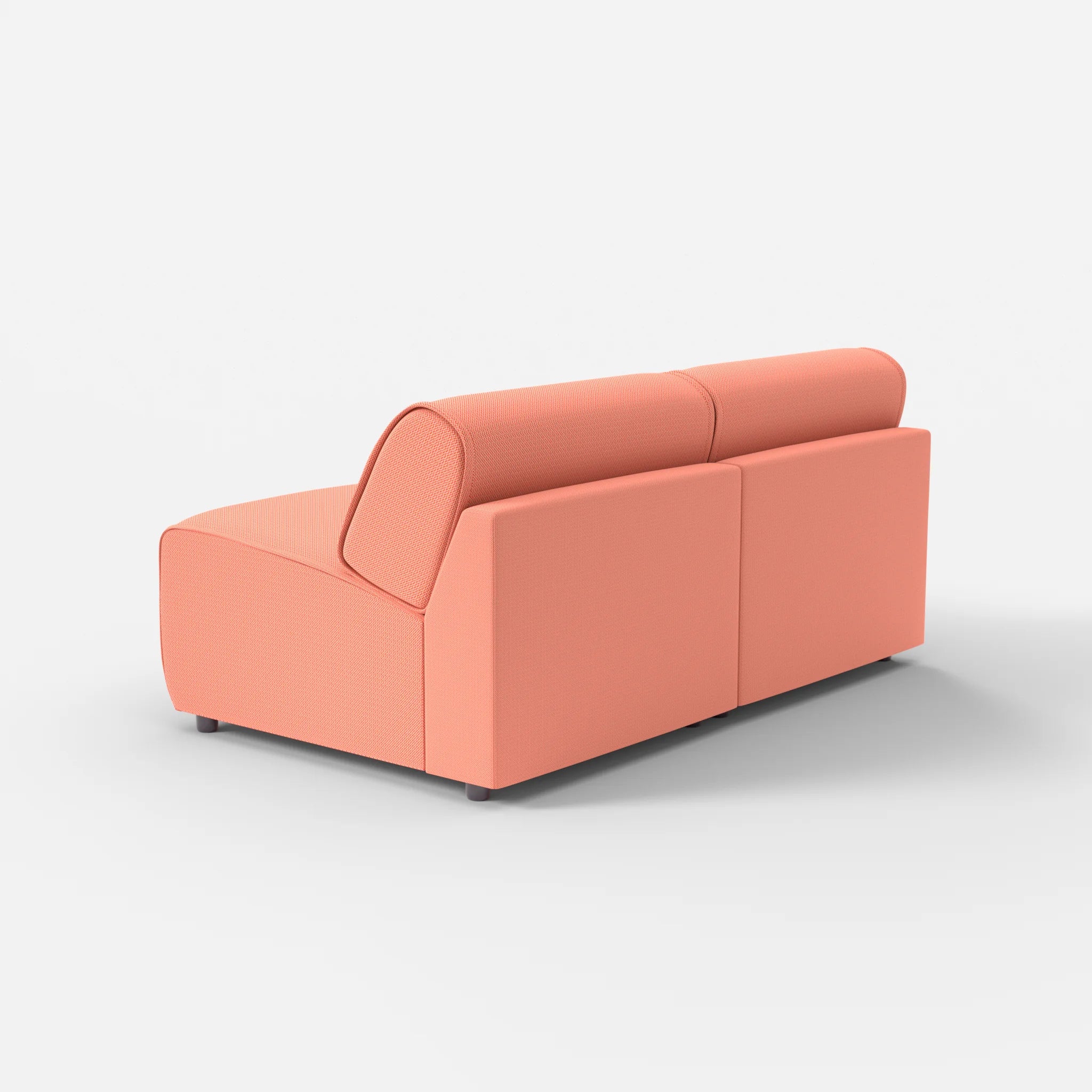 2 Sitzer Sofa Belleform ohne Armlehne 2 credograpefruit in Coral von hinten