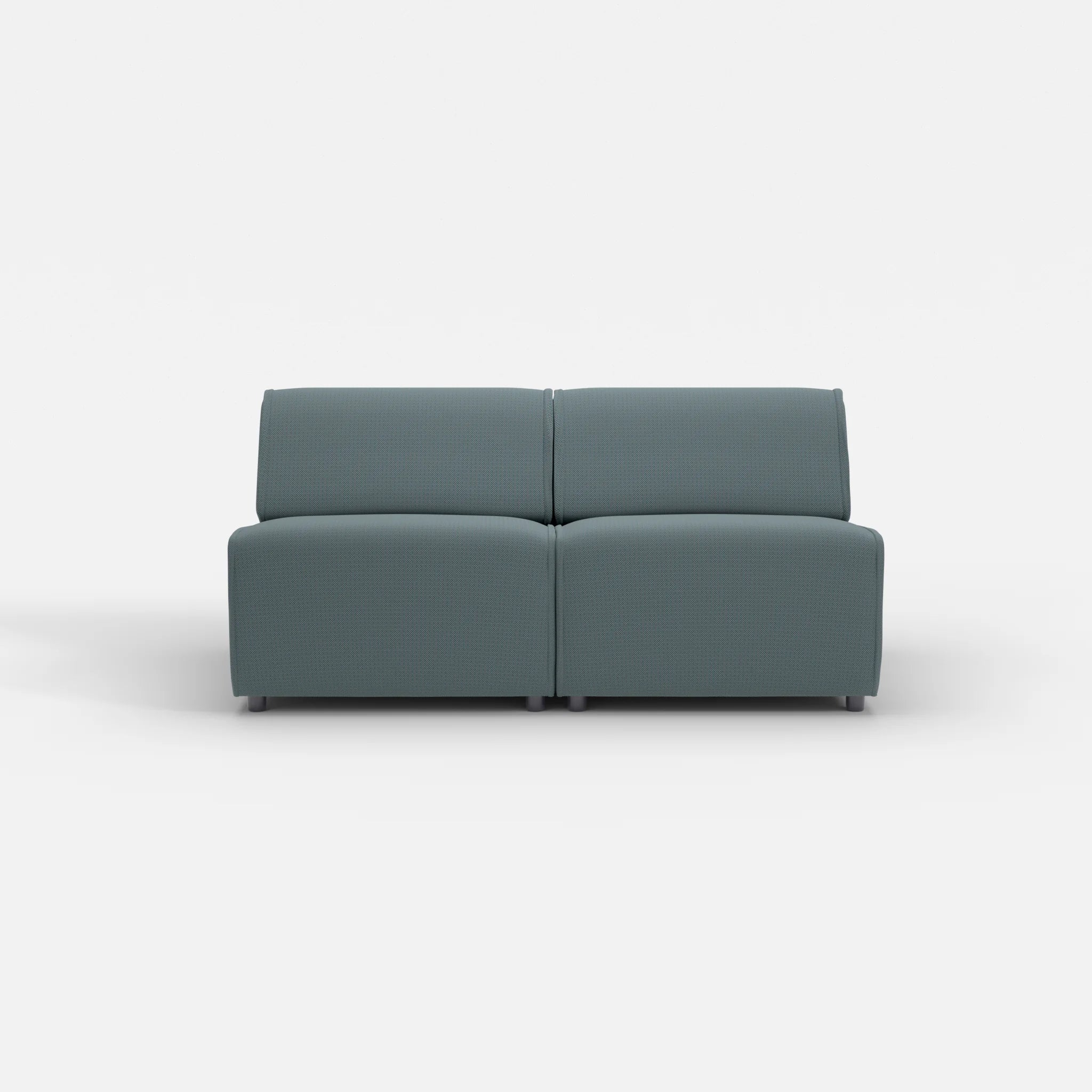 2 Sitzer Sofa Belleform ohne Armlehne 2 credojaspis in Türkis von vorne