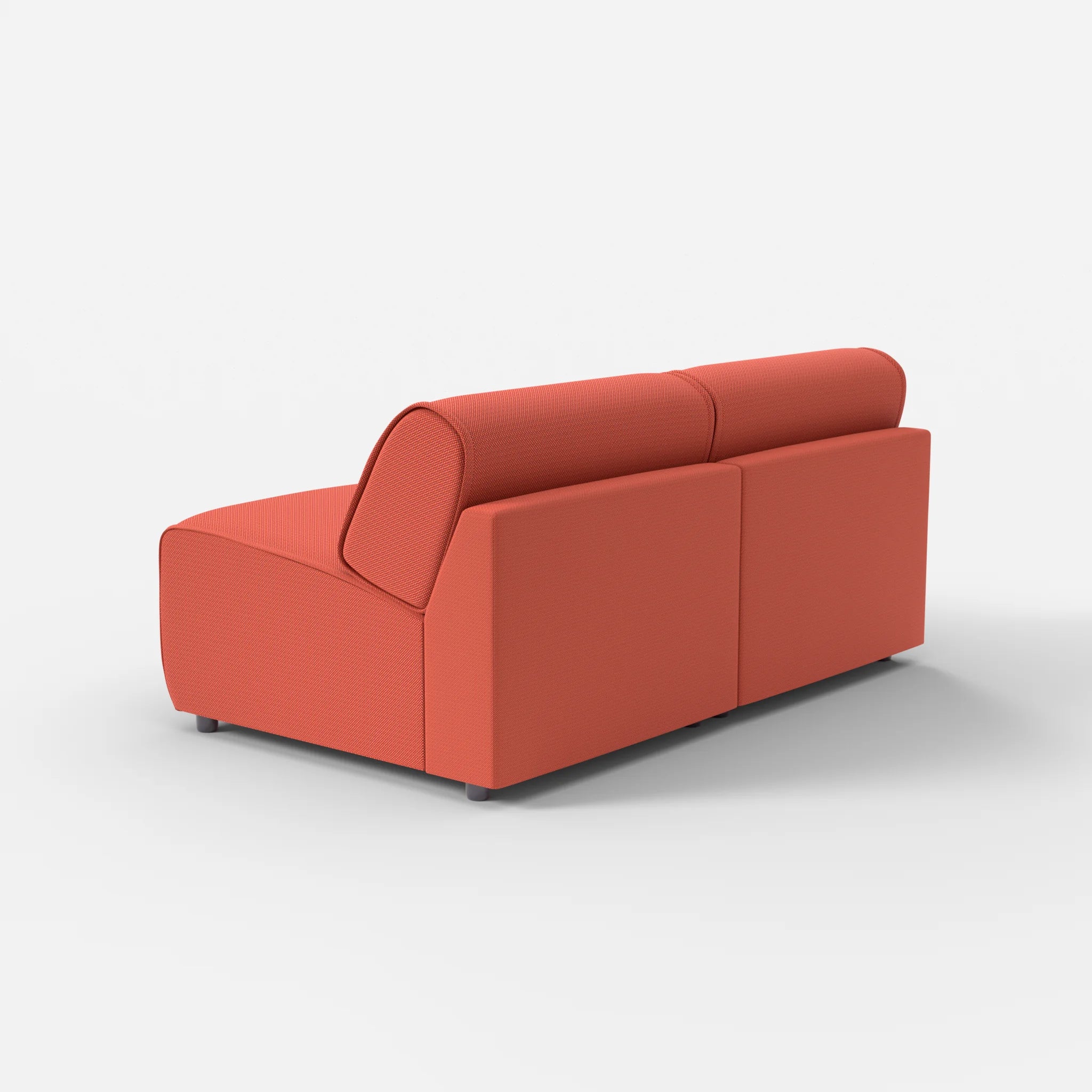 2 Sitzer Sofa Belleform ohne Armlehne 2 credolampion in Rot von hinten
