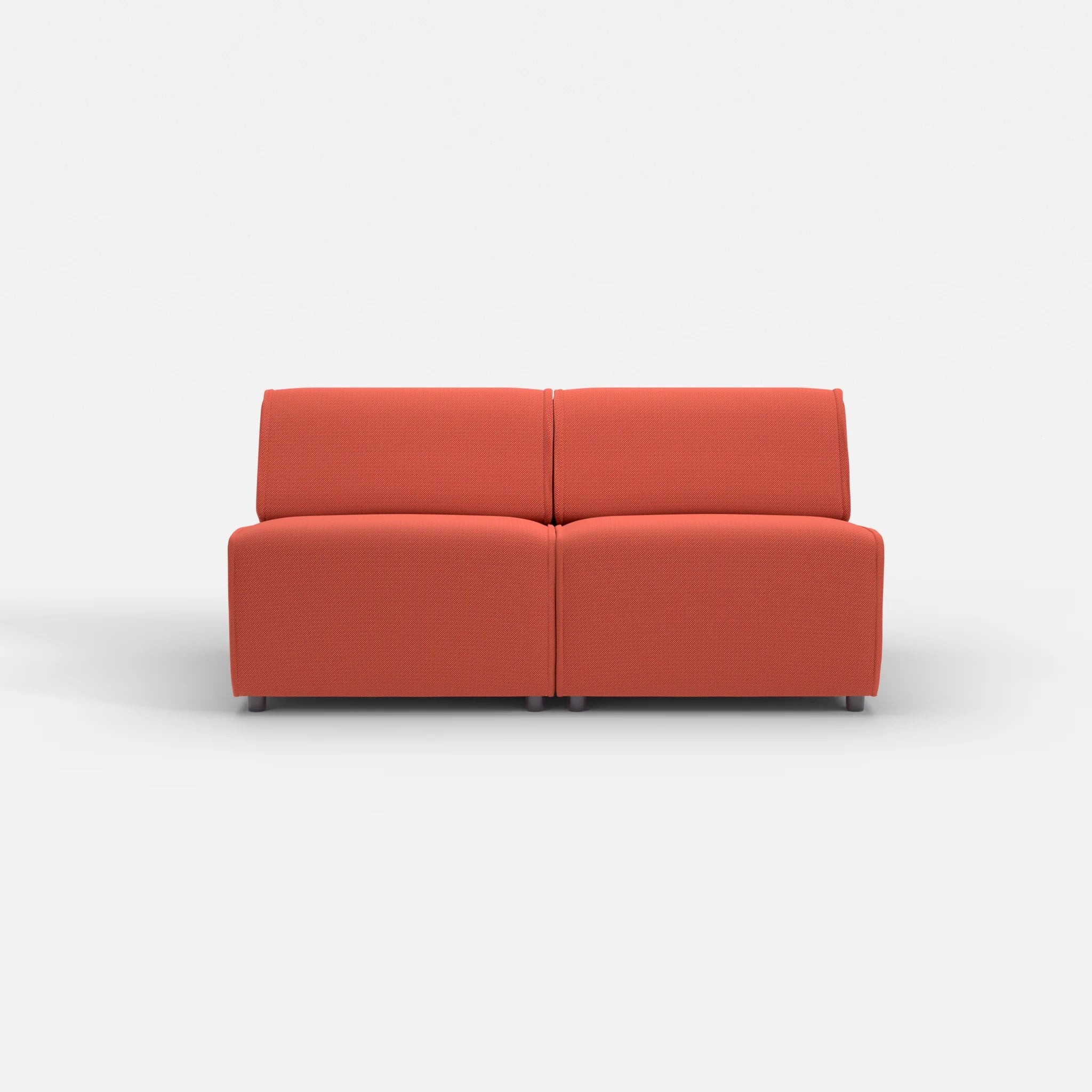 2 Sitzer Sofa Belleform ohne Armlehne 2 credolampion in Rot von vorne