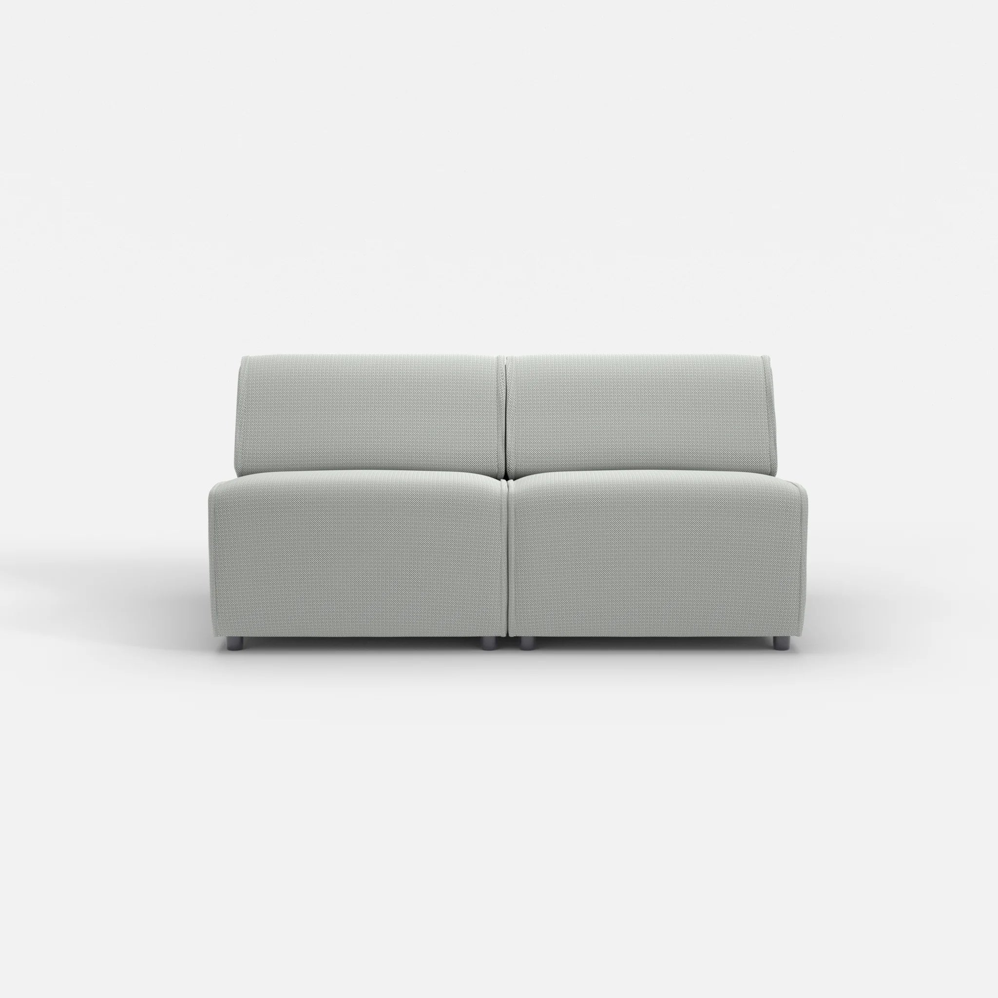 2 Sitzer Sofa Belleform ohne Armlehne 2 credopepper in Dunkelgrau von vorne