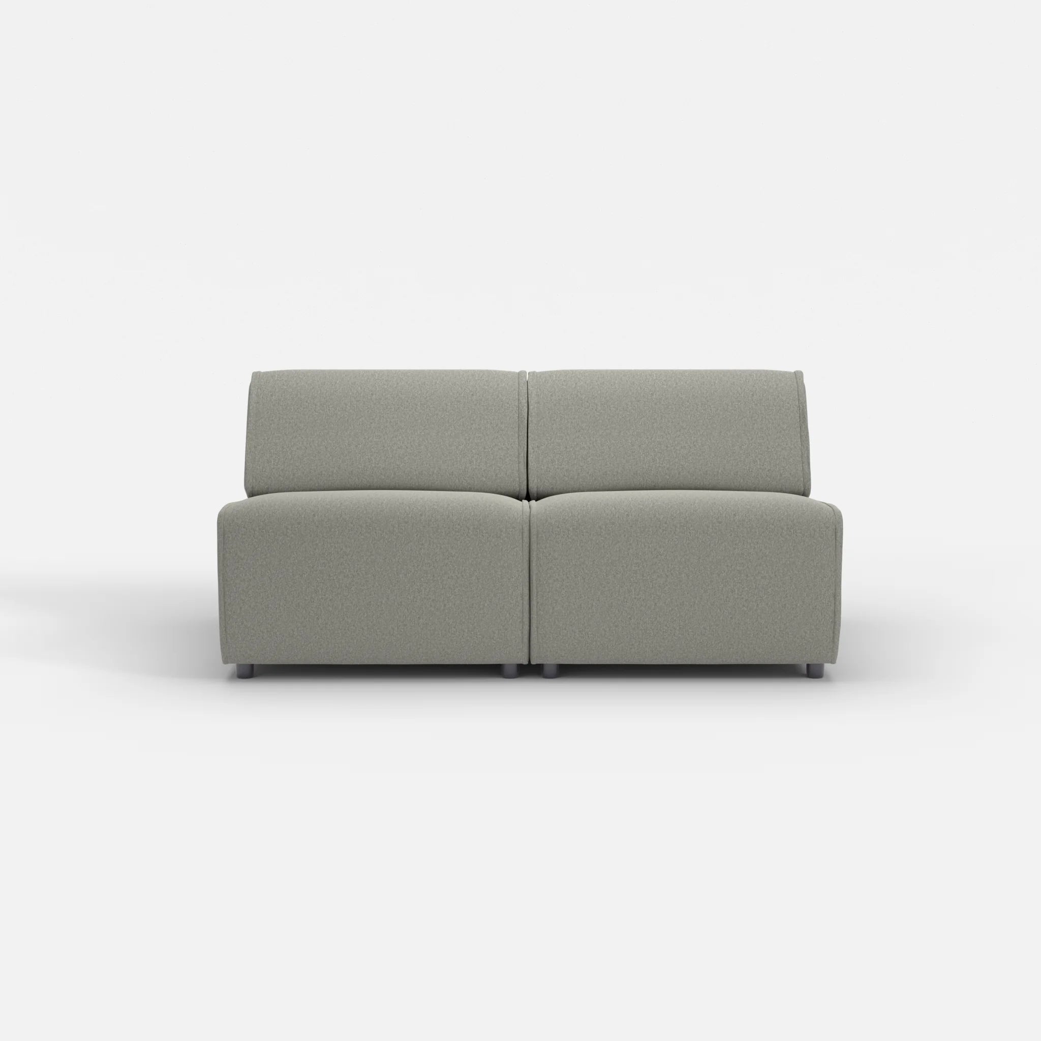 2 Sitzer Sofa Belleform ohne Armlehne 2 dama0003 in Mittelgrau von vorne