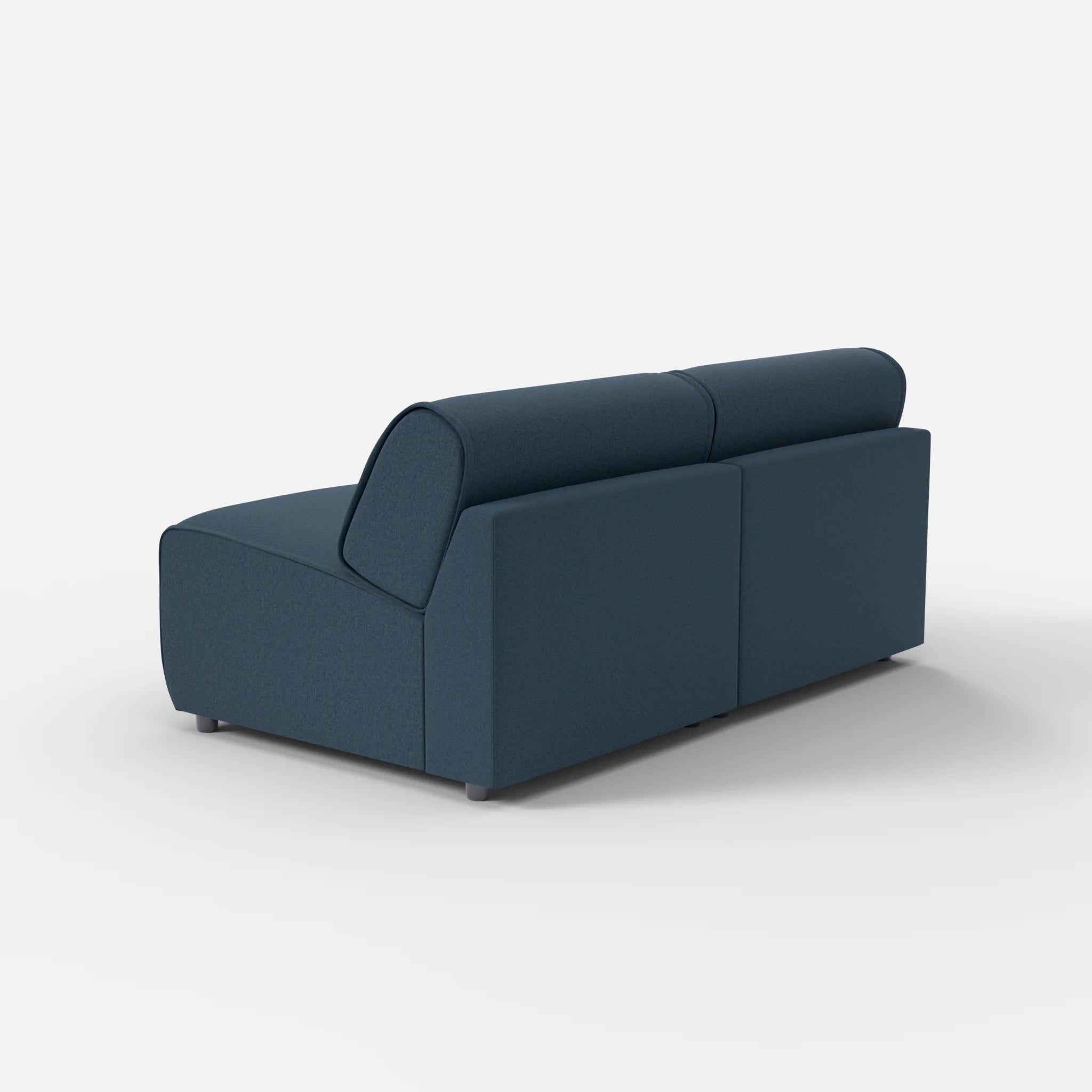 2 Sitzer Sofa Belleform ohne Armlehne 2 dama0014 in Dunkelblau von hinten
