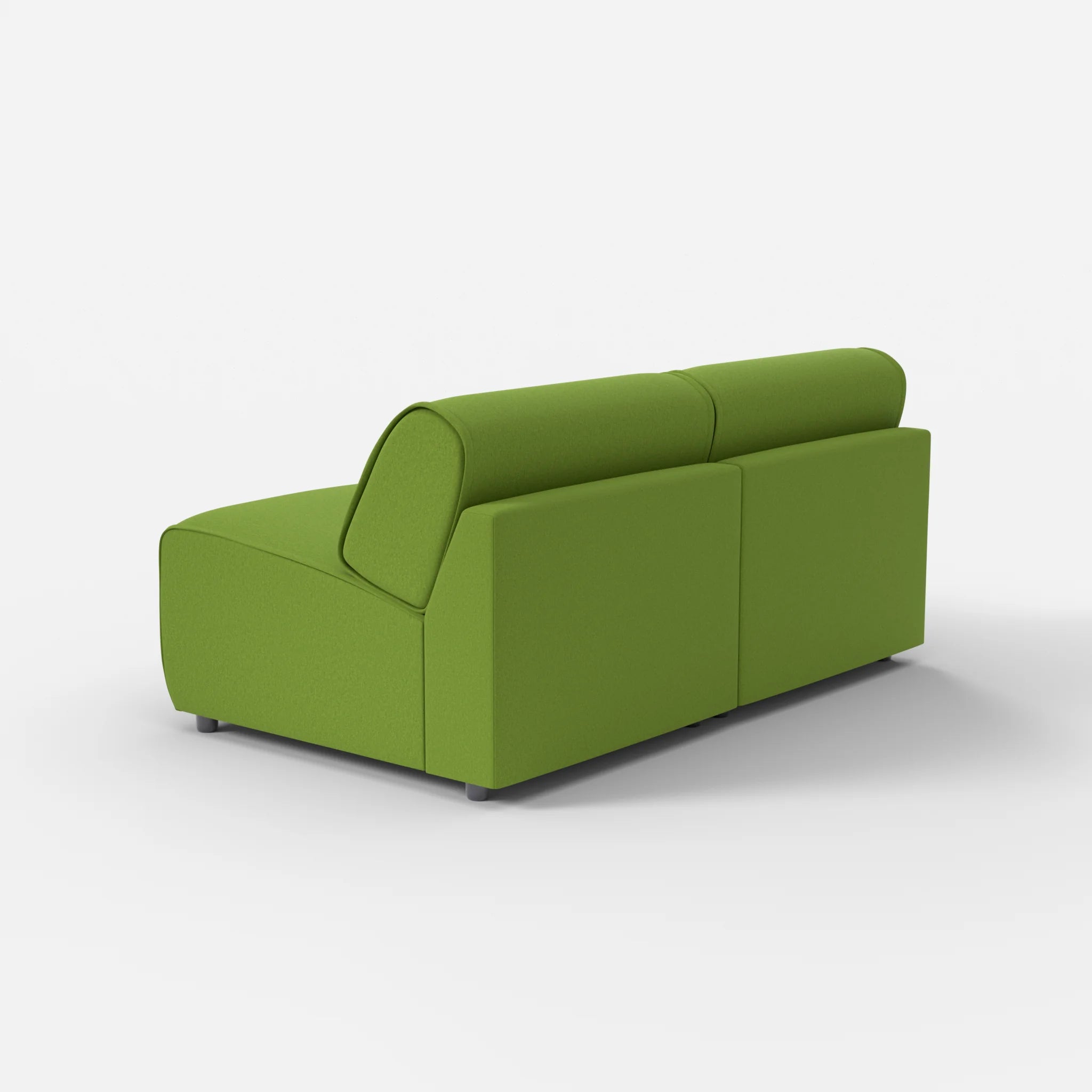 2 Sitzer Sofa Belleform ohne Armlehne 2 dama0027 in Grün von hinten