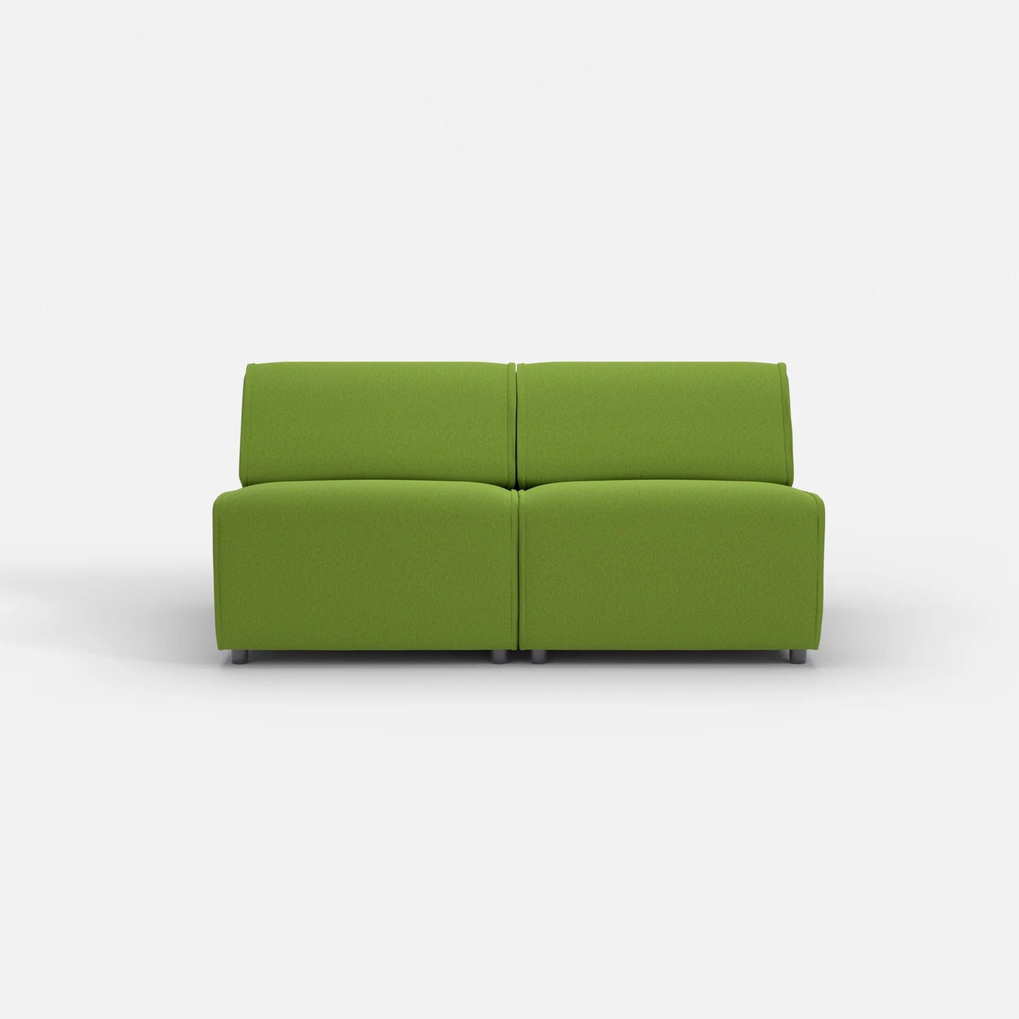 2 Sitzer Sofa Belleform ohne Armlehne 2 dama0027 in Grün von vorne