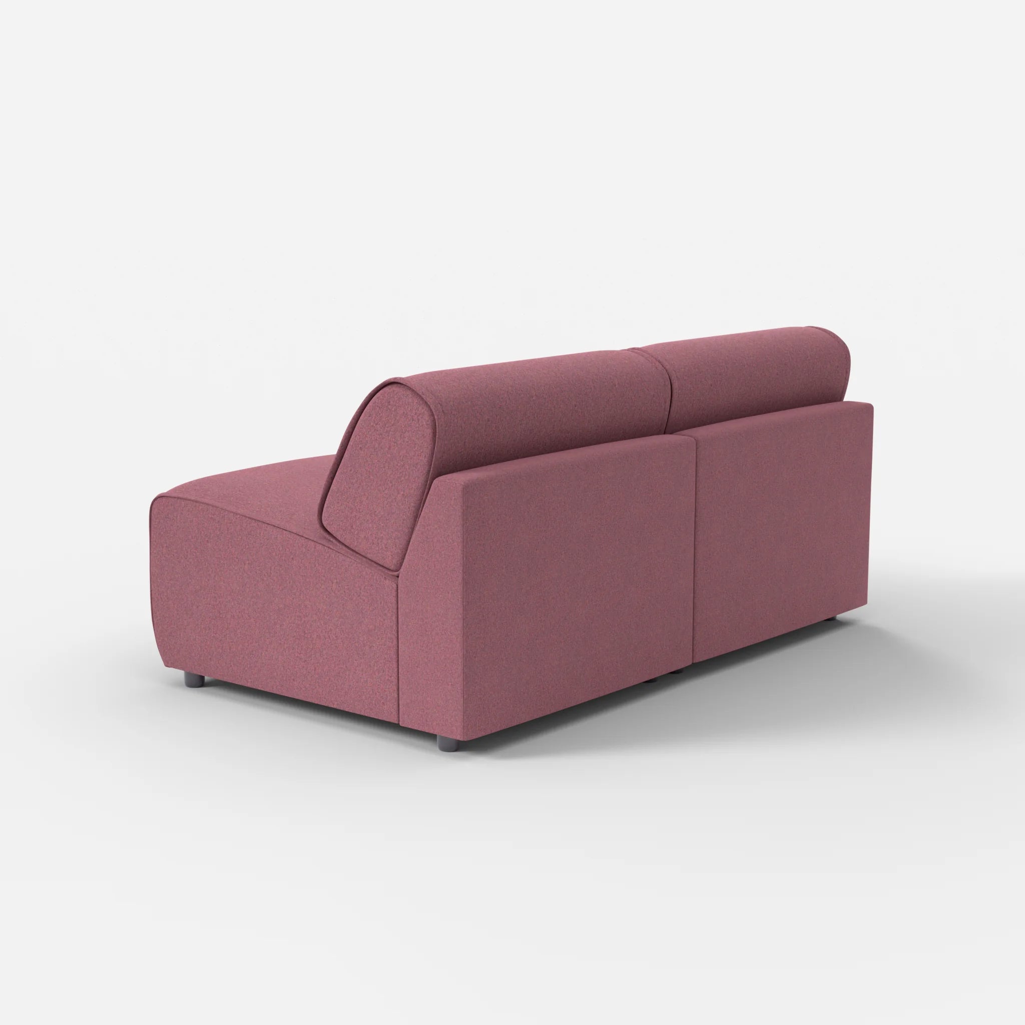 2 Sitzer Sofa Belleform ohne Armlehne 2 dama0041 in Violett von hinten