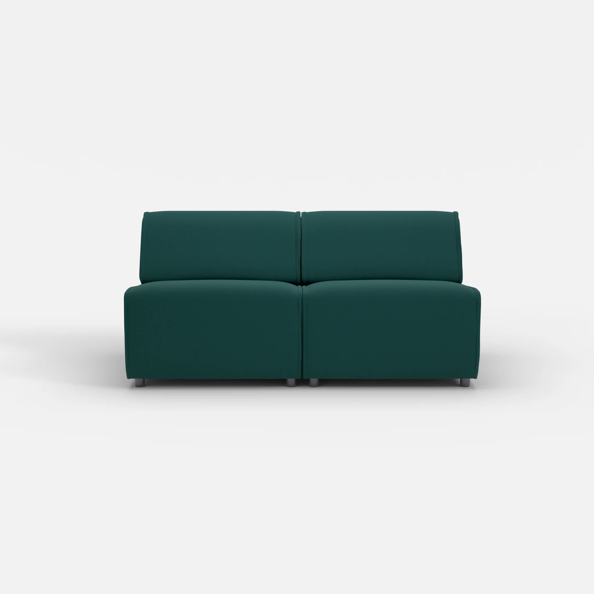 2 Sitzer Sofa Belleform ohne Armlehne 2 dama0073 in Petrol von vorne