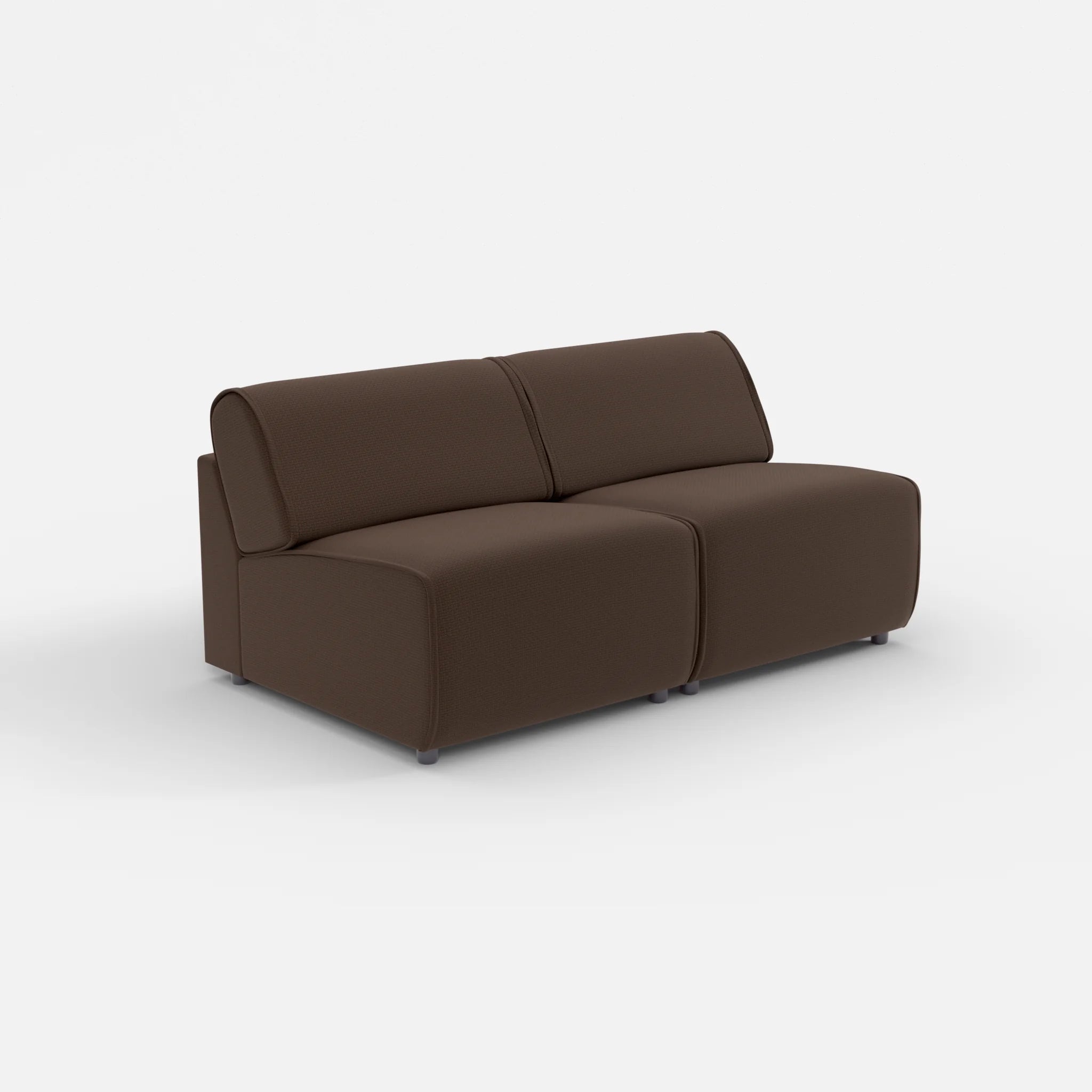 2 Sitzer Sofa Belleform ohne Armlehne 2 nabucco2022 in Dunkelbraun von der Seite