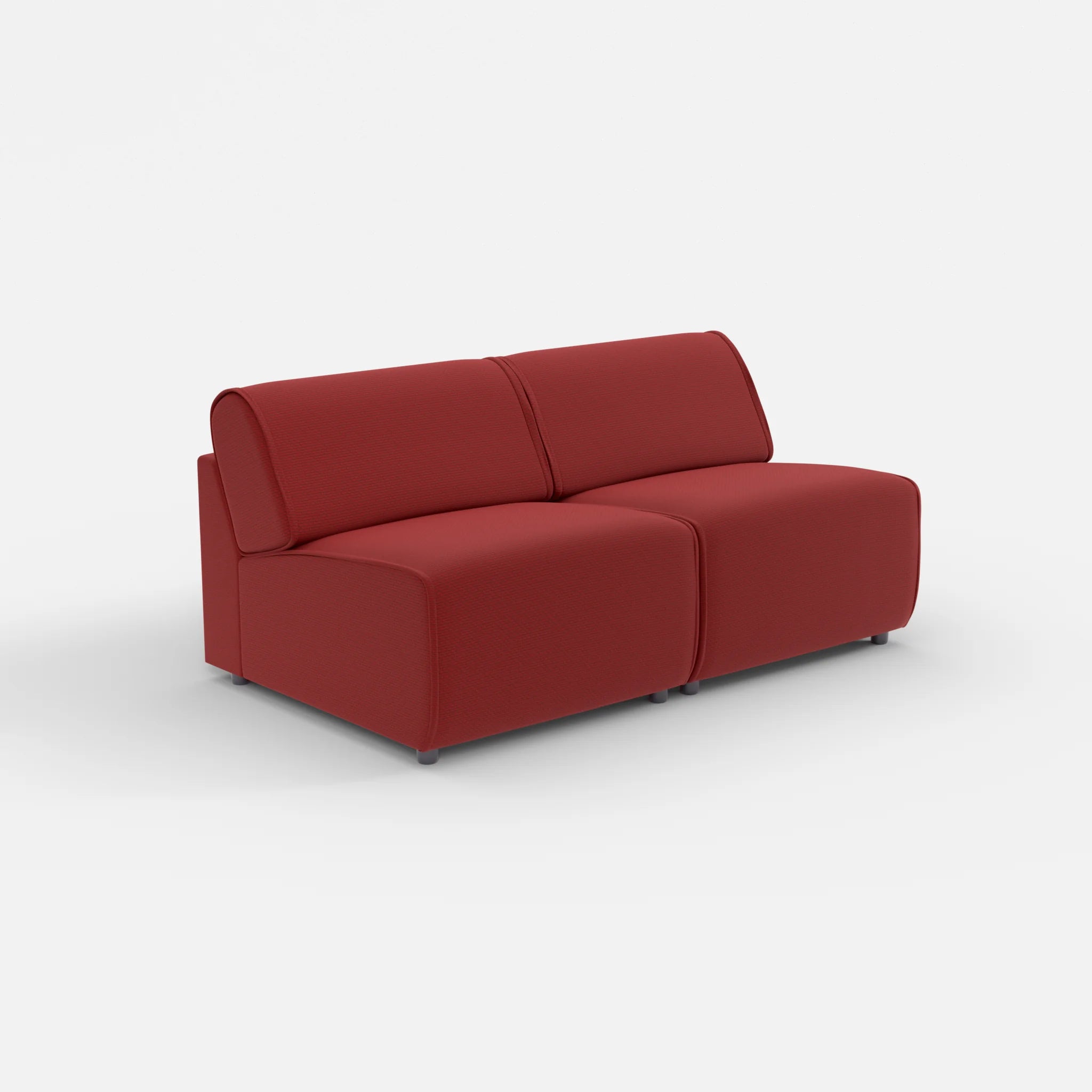 2 Sitzer Sofa Belleform ohne Armlehne 2 nabucco4021 in Rot von der Seite