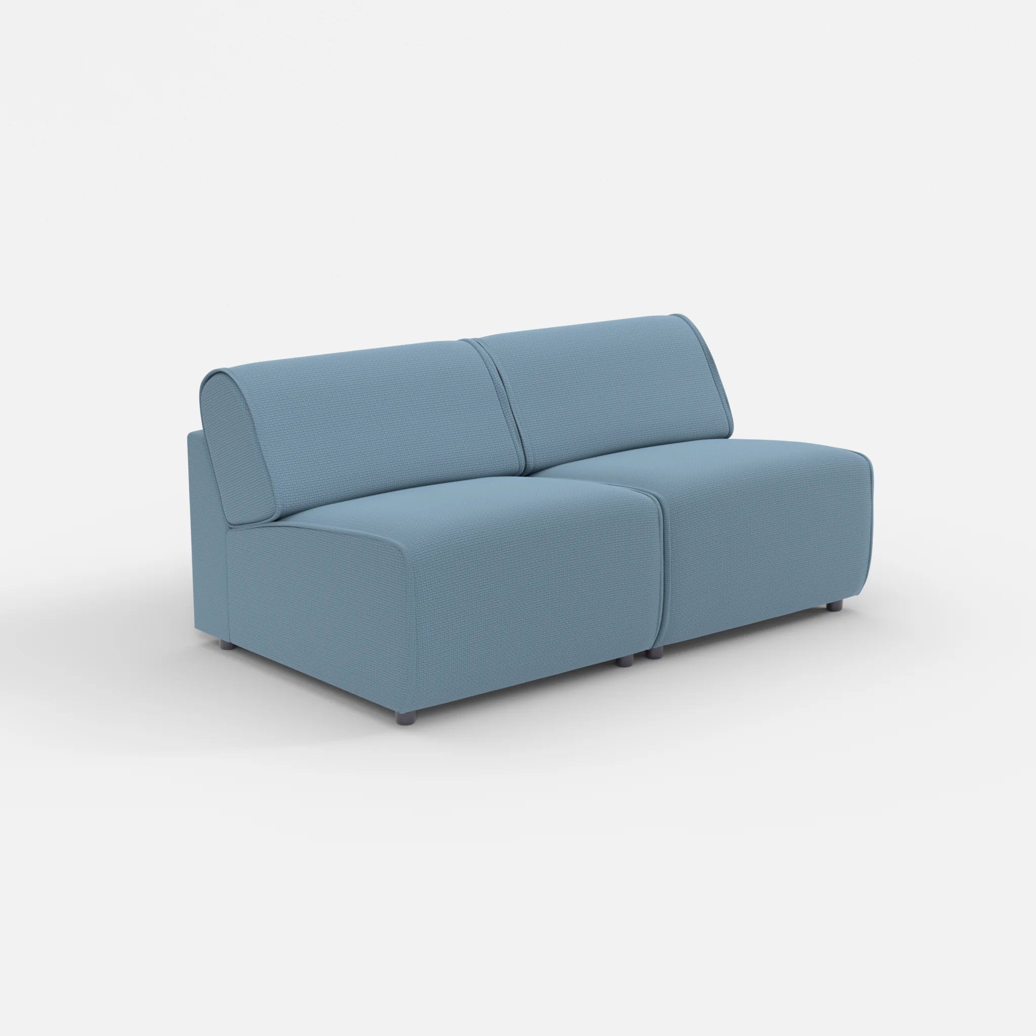 2 Sitzer Sofa Belleform ohne Armlehne 2 nabucco6043 in Blau von der Seite