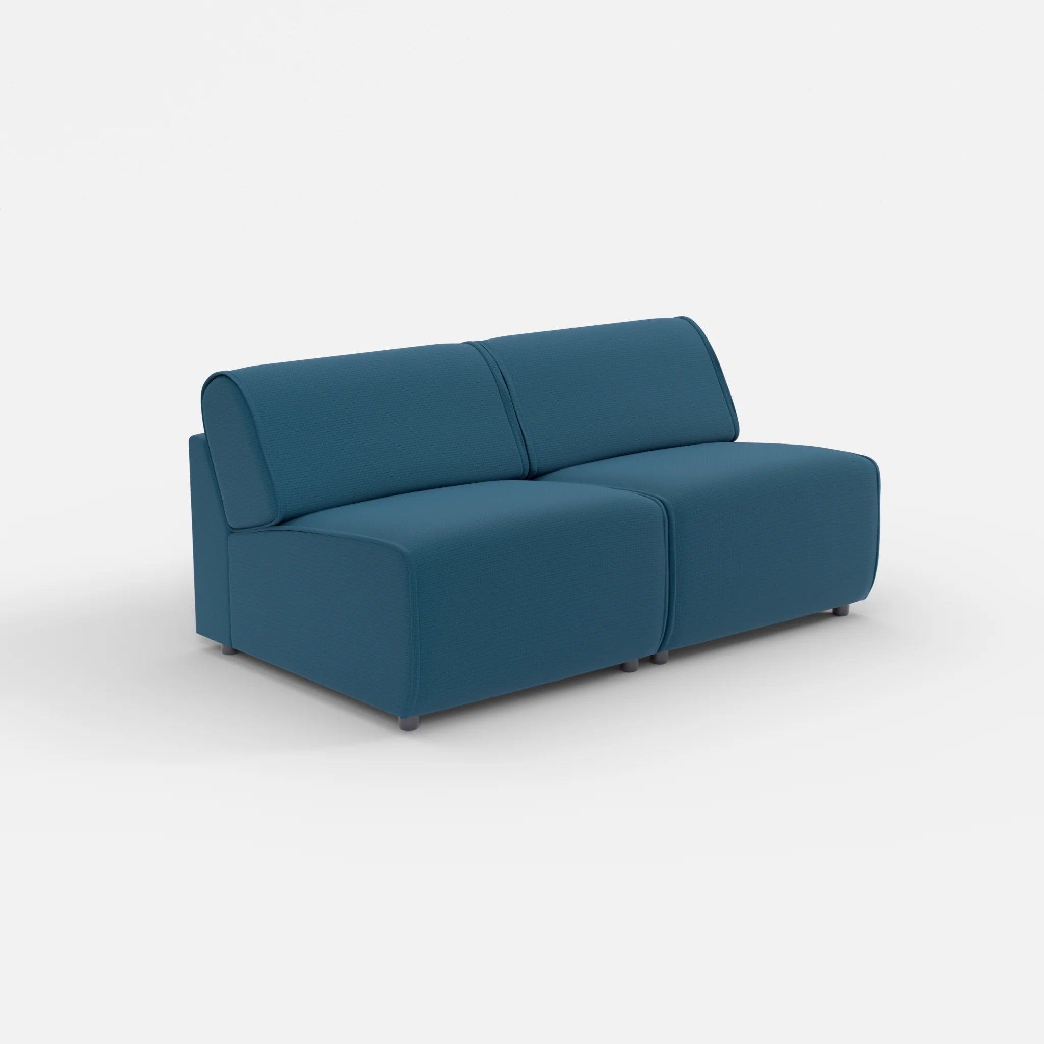 2 Sitzer Sofa Belleform ohne Armlehne 2 nabucco6075 in Blau von der Seite