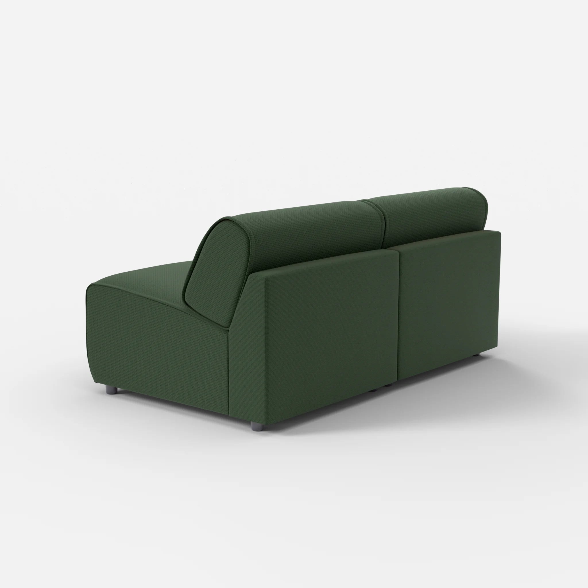 2 Sitzer Sofa Belleform ohne Armlehne 2 nabucco7029 in Dunkelgrün von hinten