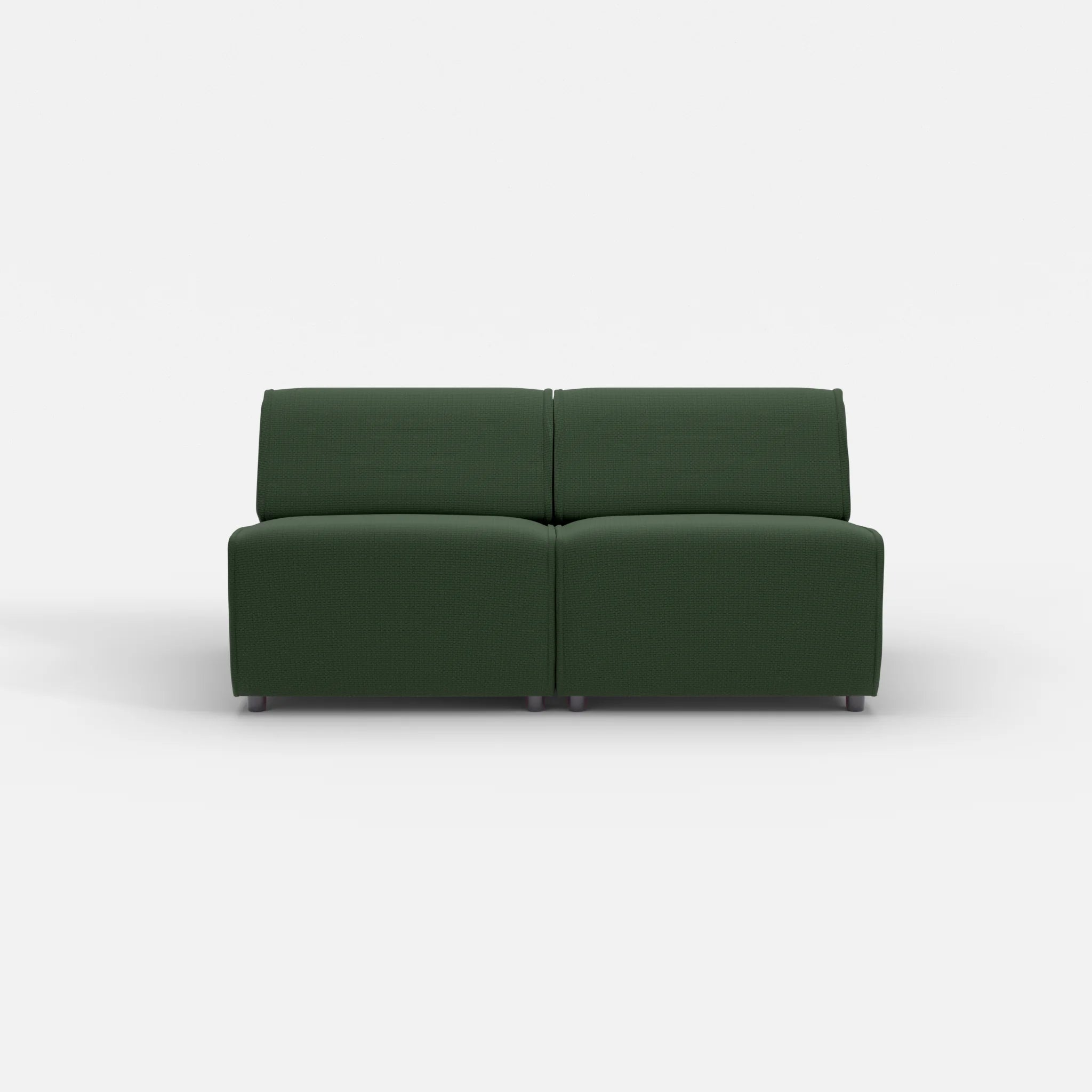 2 Sitzer Sofa Belleform ohne Armlehne 2 nabucco7029 in Dunkelgrün von vorne