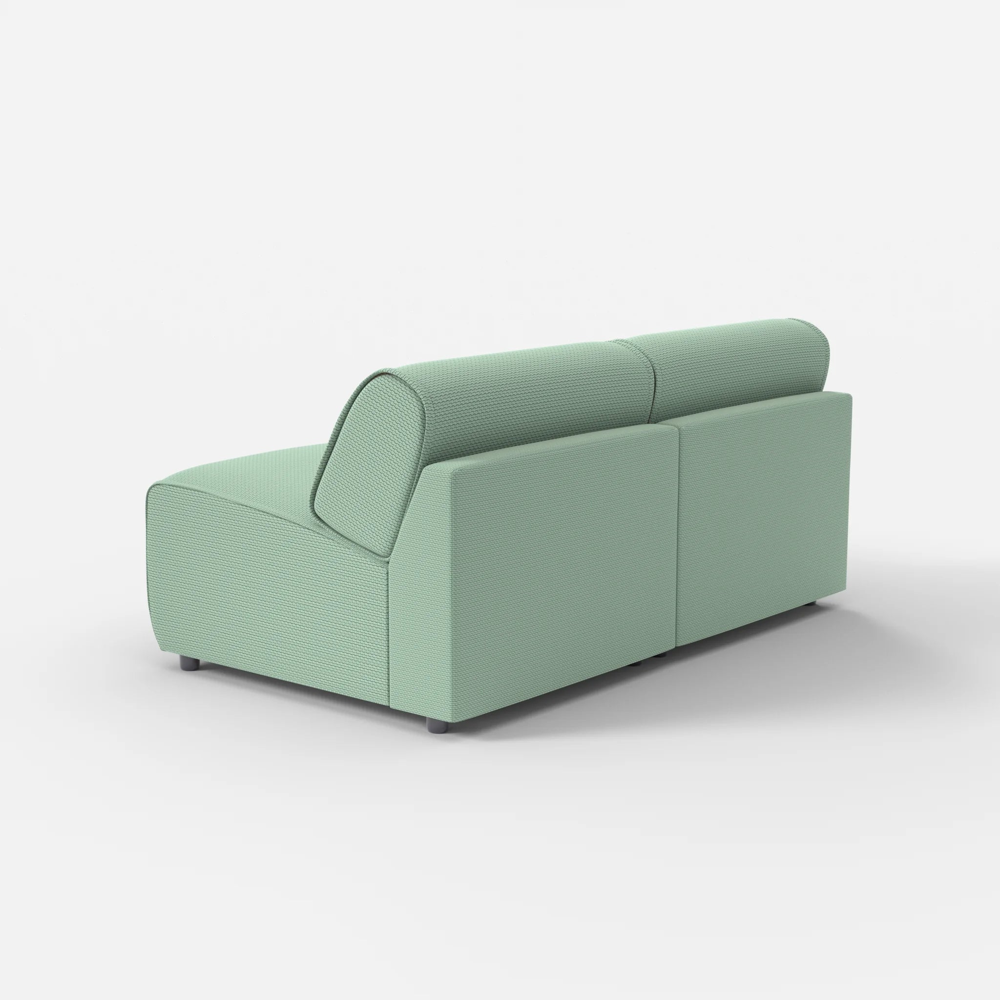 2 Sitzer Sofa Belleform ohne Armlehne 2 nabucco7030 in Türkis von hinten