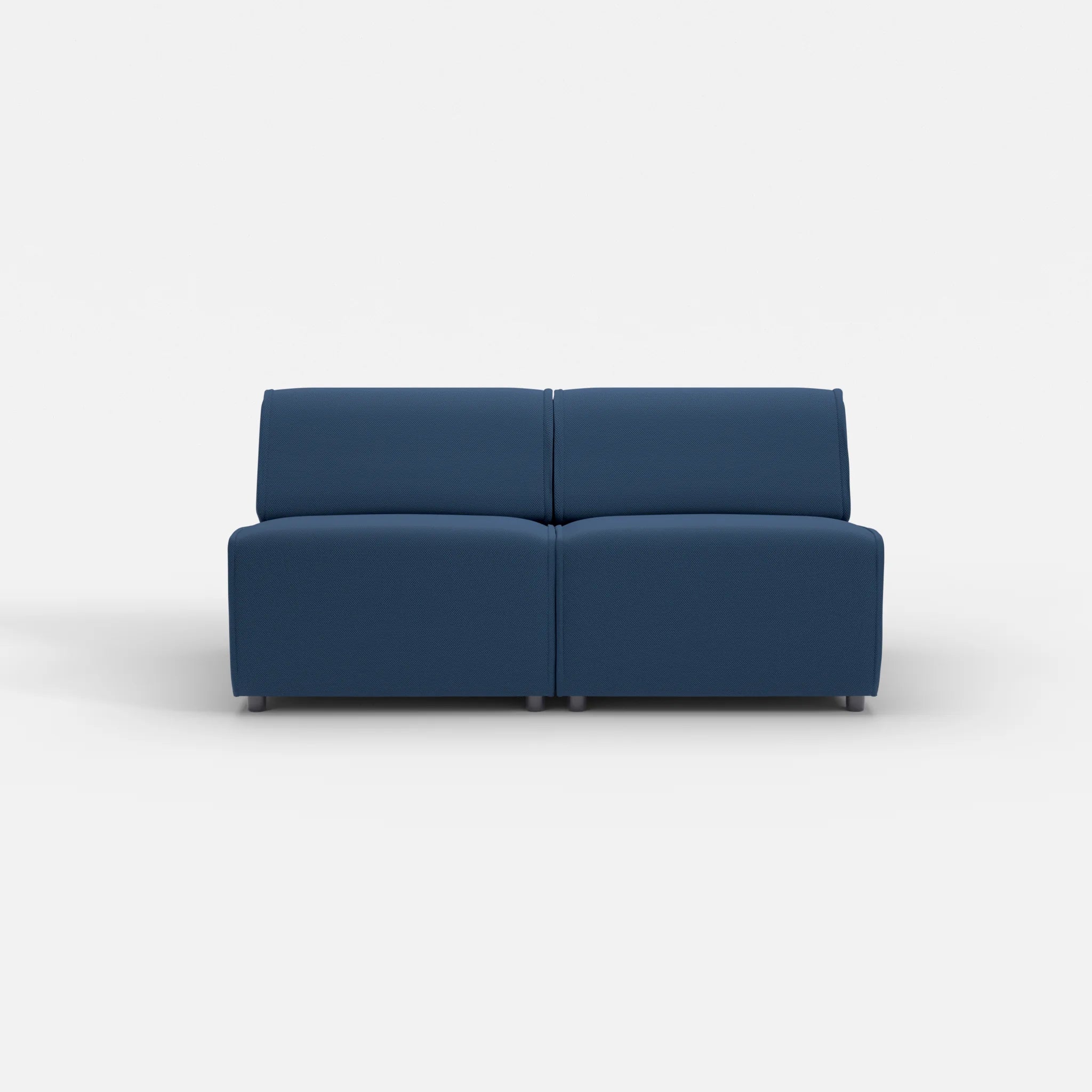 2 Sitzer Sofa Belleform ohne Armlehne 2 novumamur in Navy von vorne
