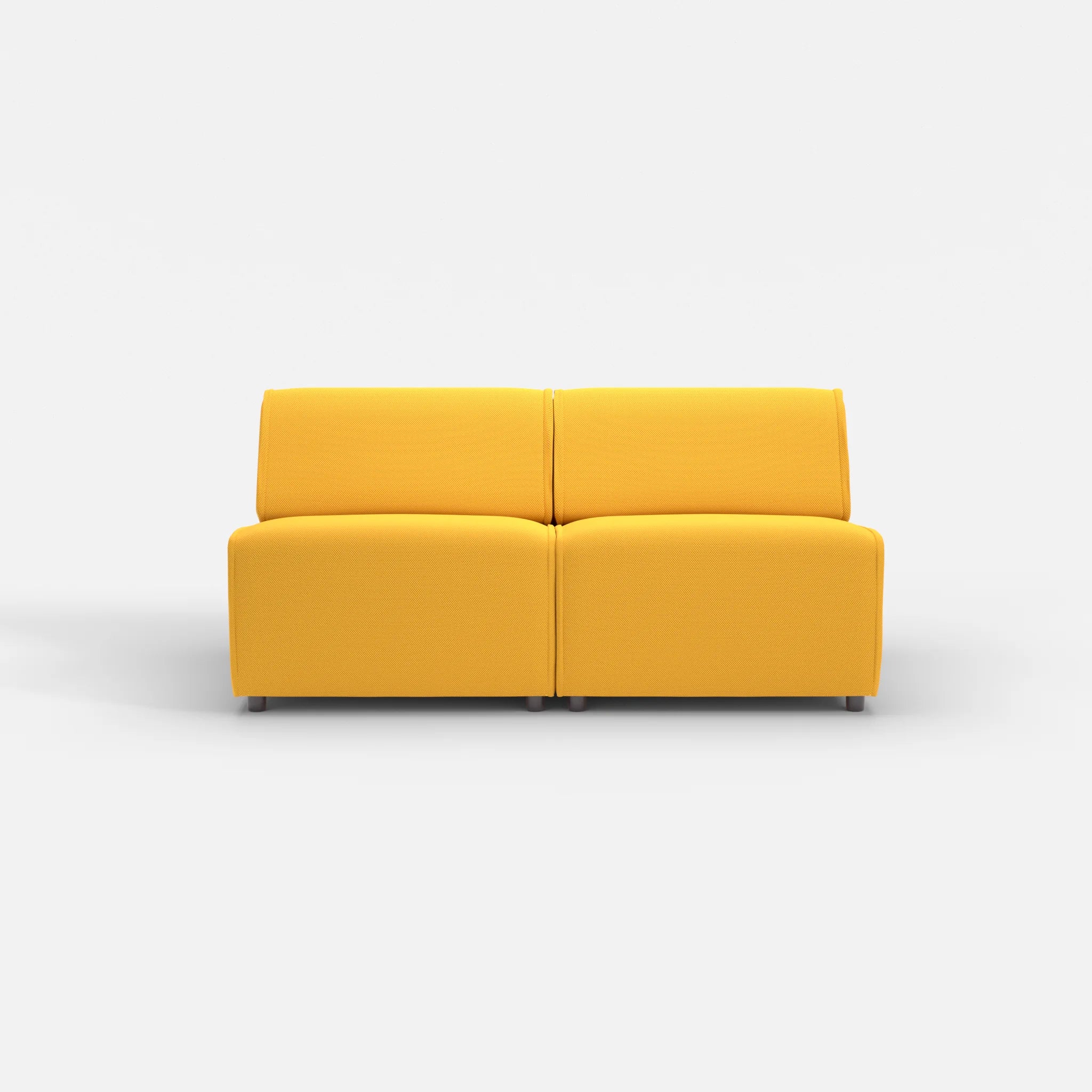 2 Sitzer Sofa Belleform ohne Armlehne 2 novumcurry in Curry von vorne