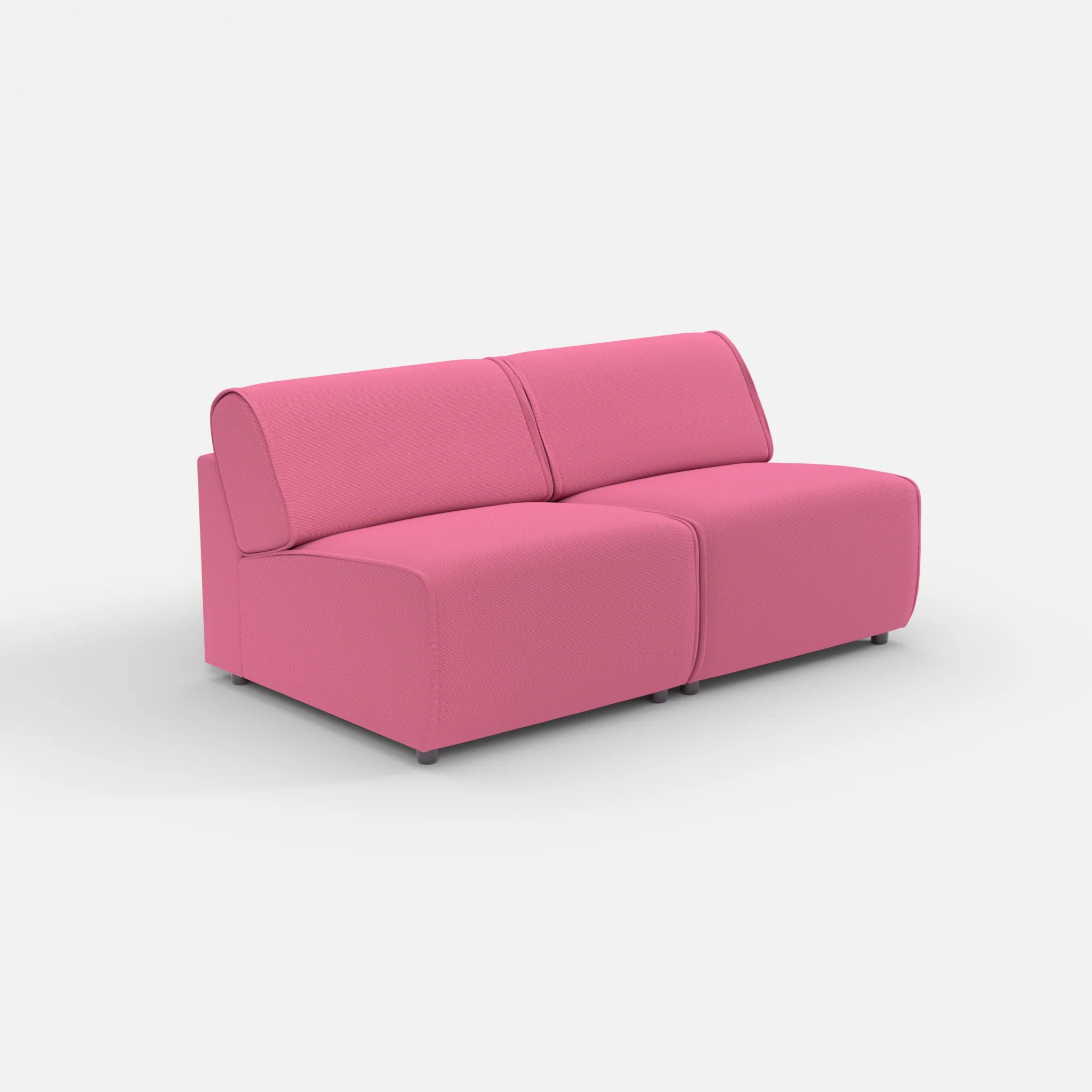 2 Sitzer Sofa Belleform ohne Armlehne 2 novumlitchi in Violett von der Seite