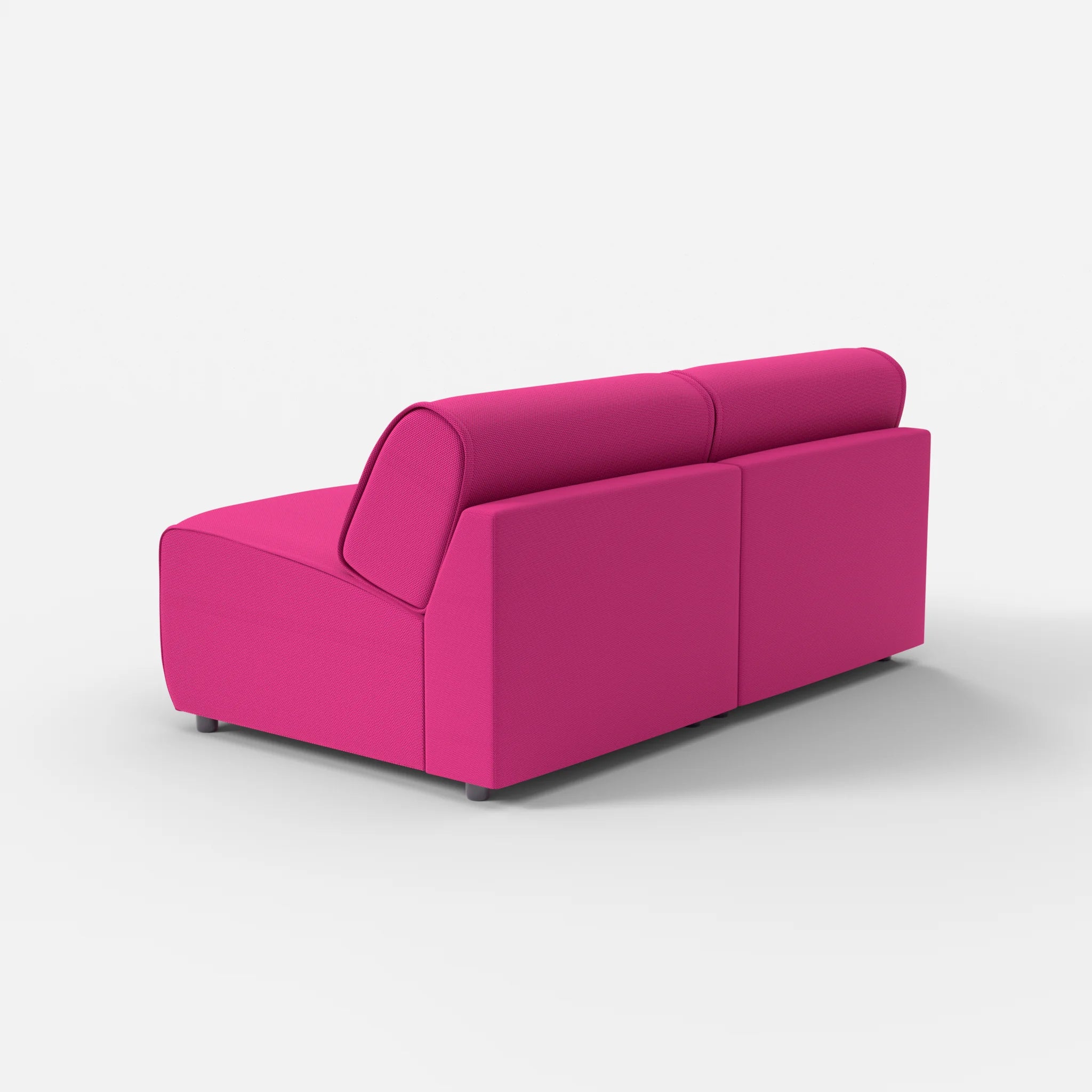 2 Sitzer Sofa Belleform ohne Armlehne 2 novummagenta in Magenta von hinten
