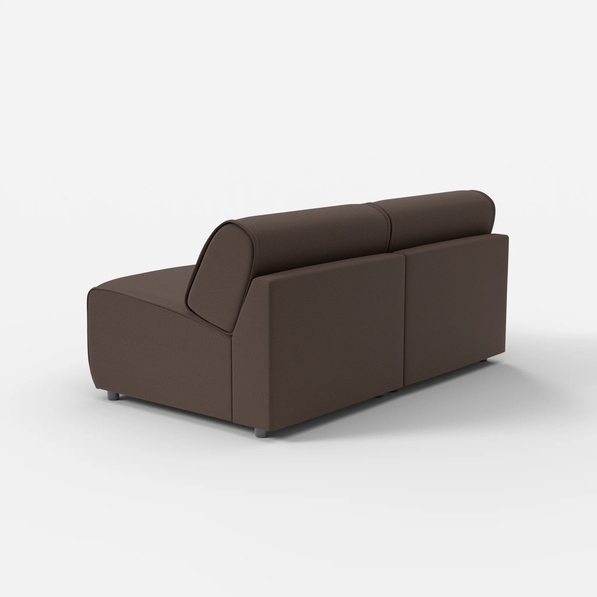 2 Sitzer Sofa Belleform ohne Armlehne 2 novumrosewood in Dunkelbraun von hinten