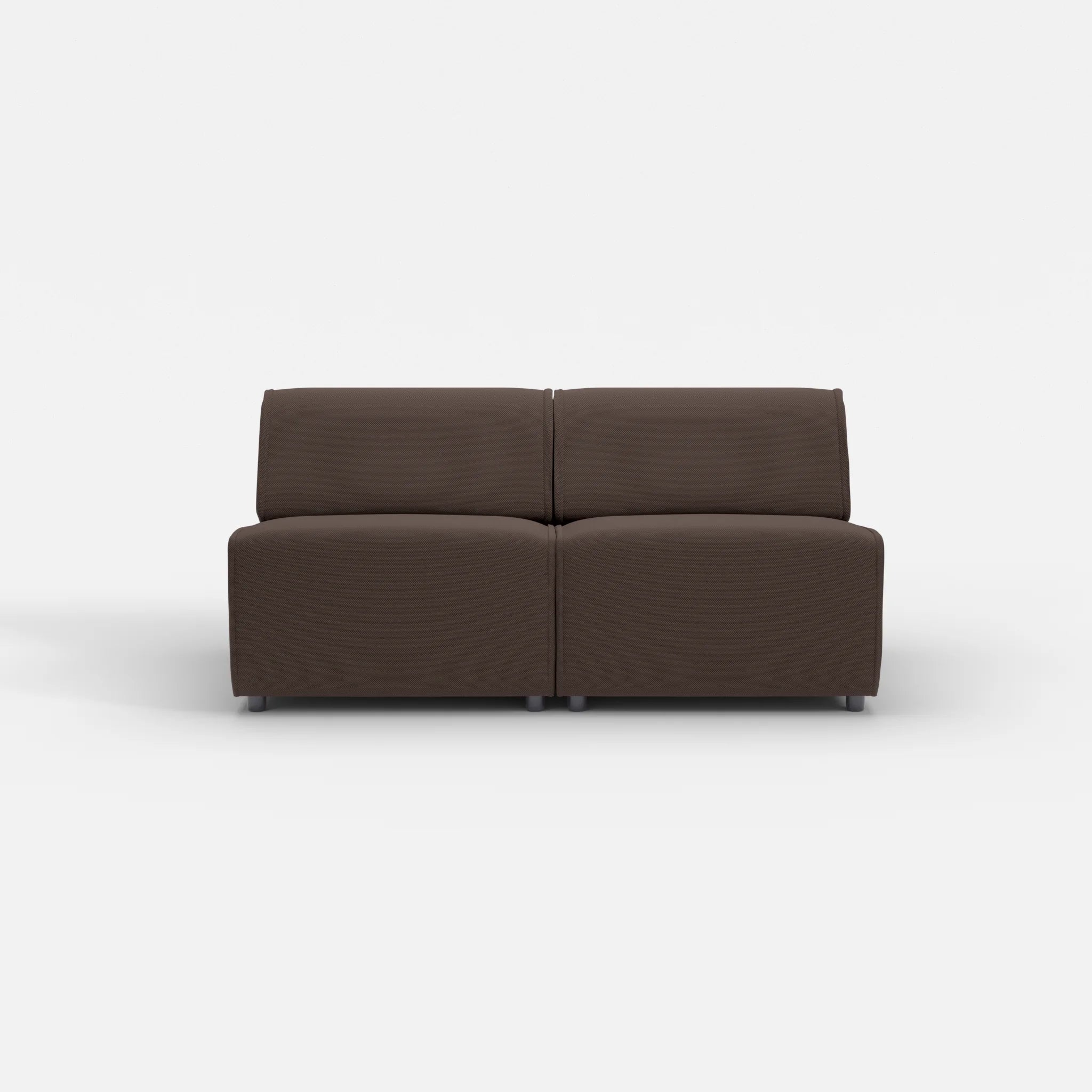 2 Sitzer Sofa Belleform ohne Armlehne 2 novumrosewood in Dunkelbraun von vorne