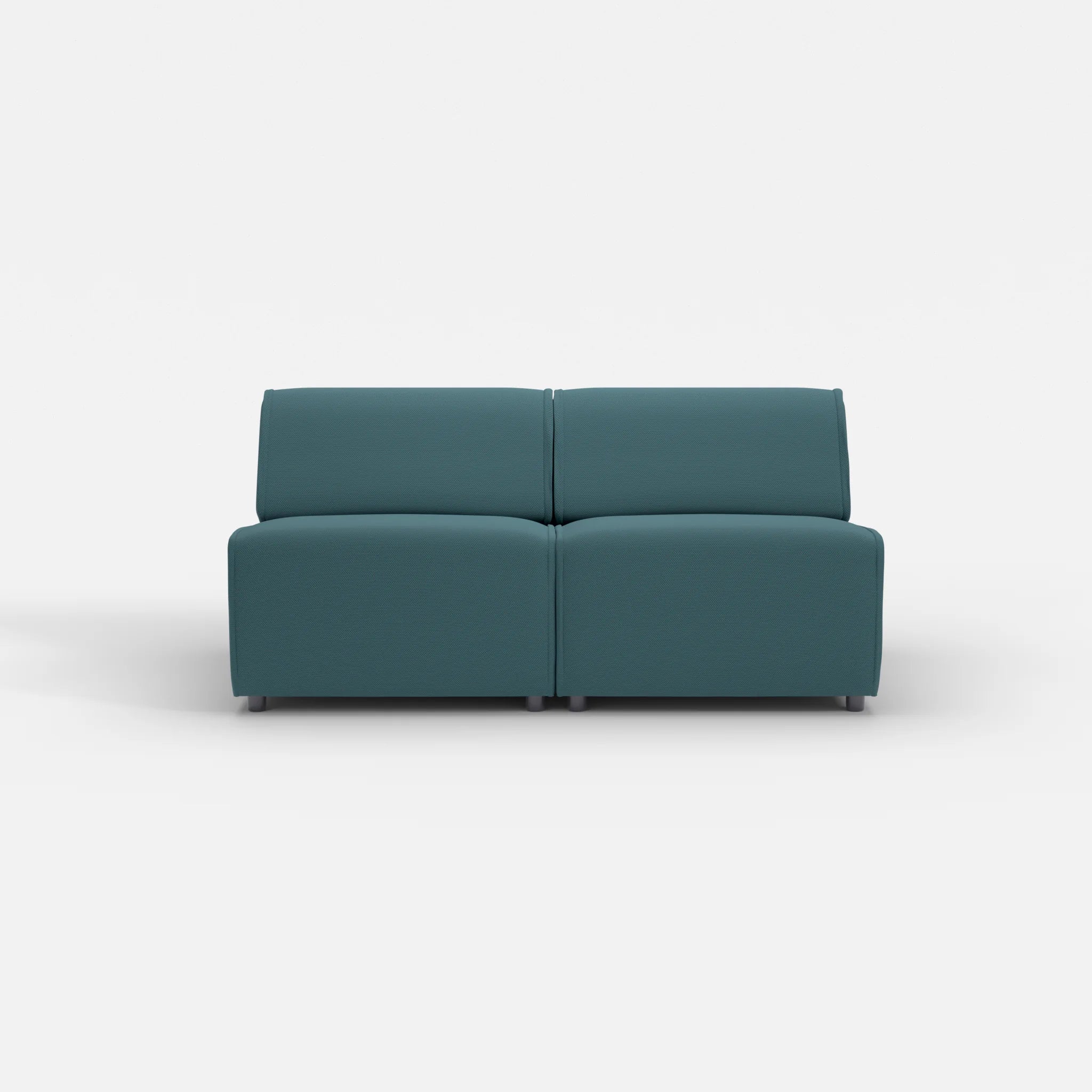 2 Sitzer Sofa Belleform ohne Armlehne 2 novumsamoa in Dunkelblau von vorne