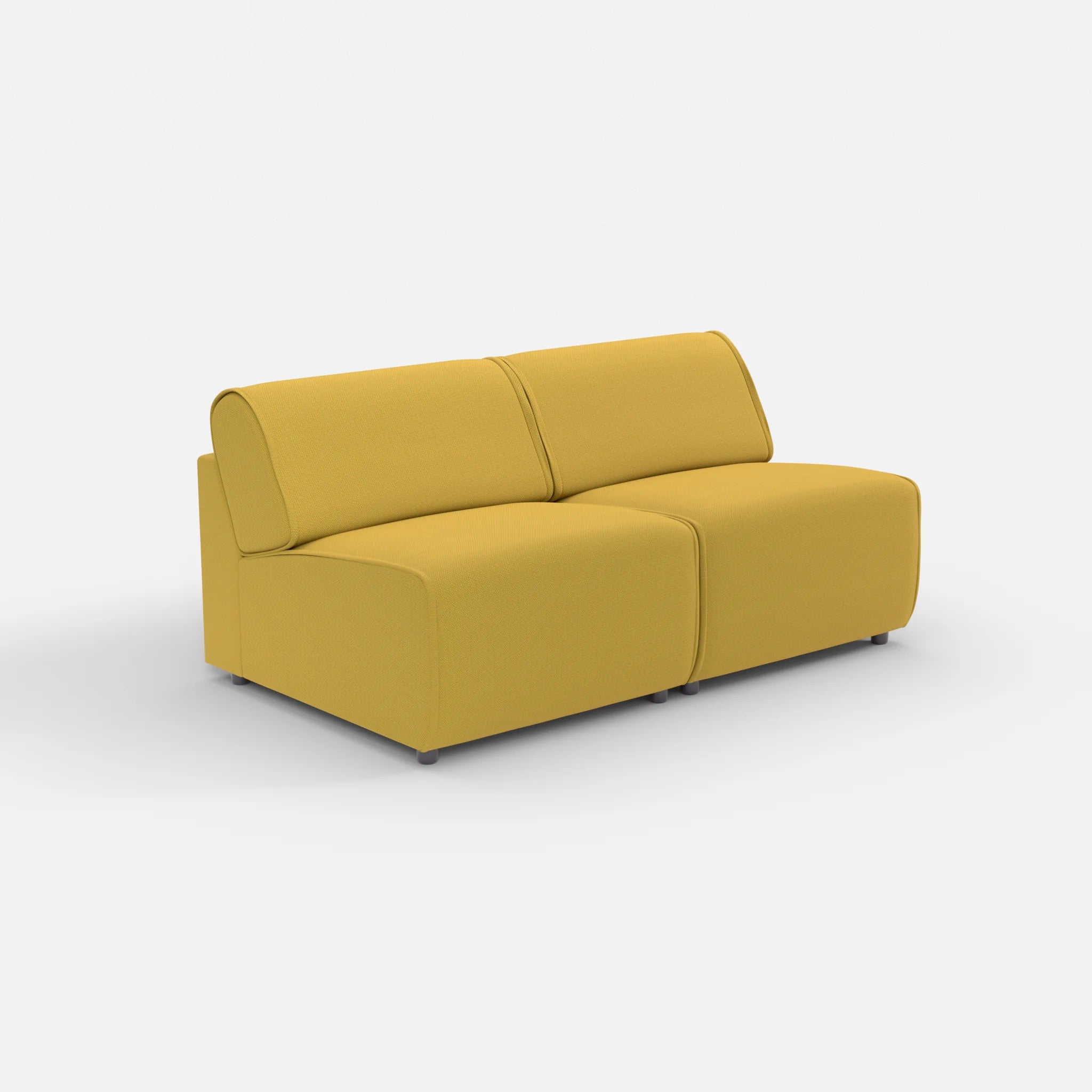 2 Sitzer Sofa Belleform ohne Armlehne 2 novumtivoli in Hellgrün von der Seite