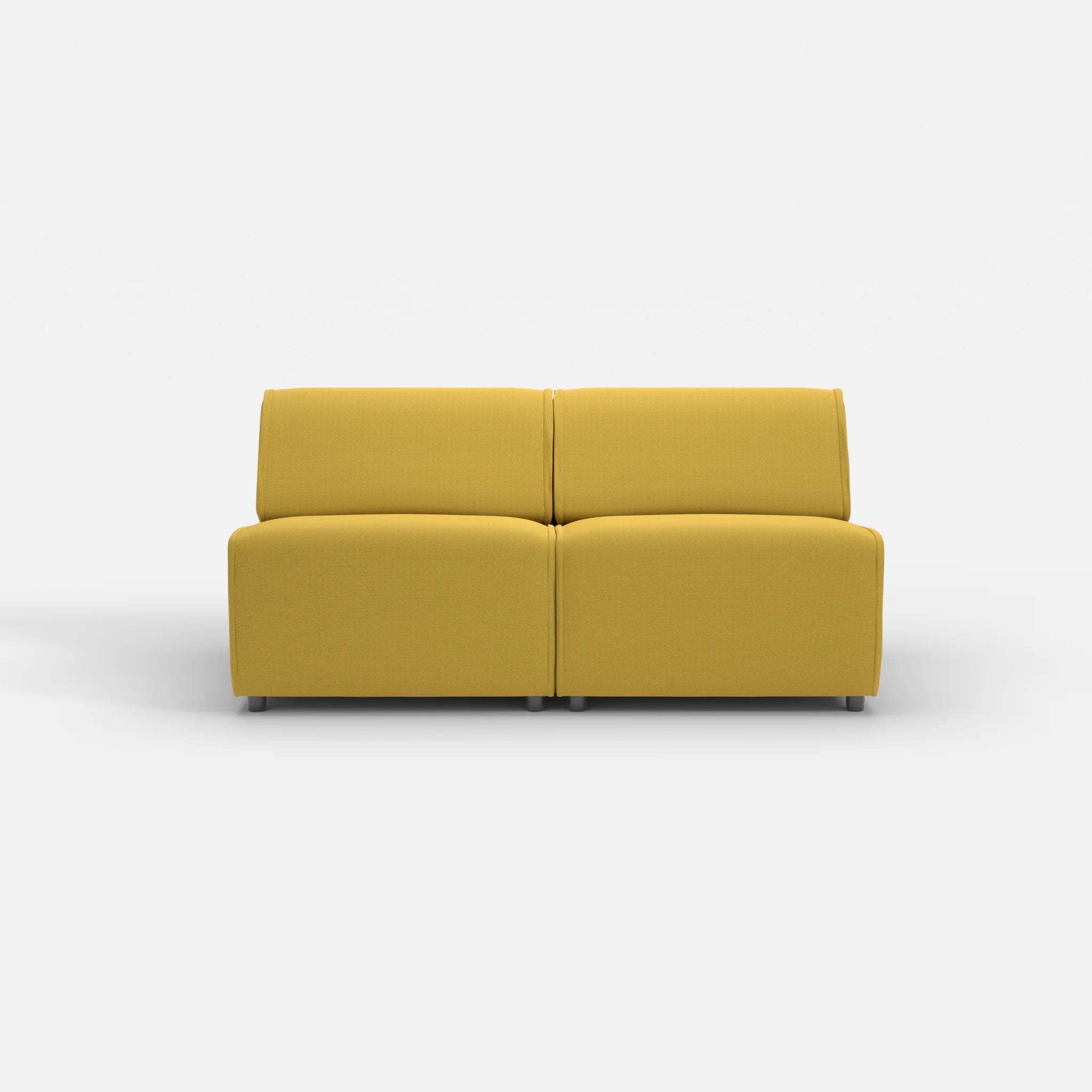 2 Sitzer Sofa Belleform ohne Armlehne 2 novumtivoli in Hellgrün von vorne