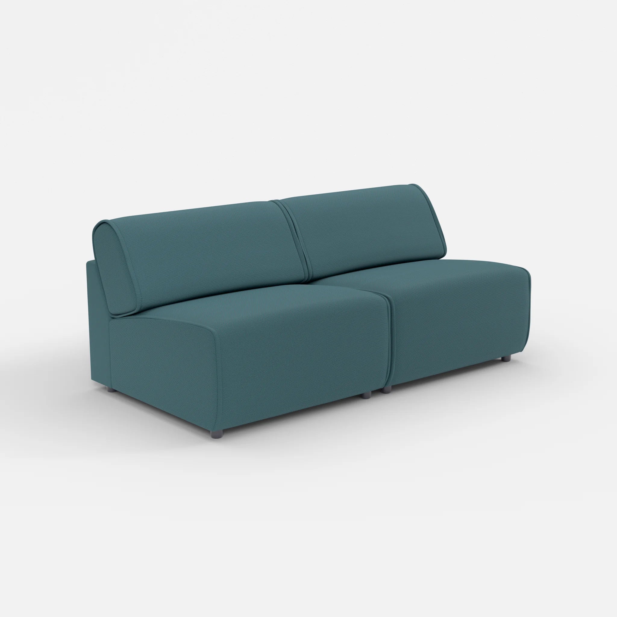 2 Sitzer Sofa Belleform ohne Armlehne 3 novumsamoa in Dunkelblau von der Seite