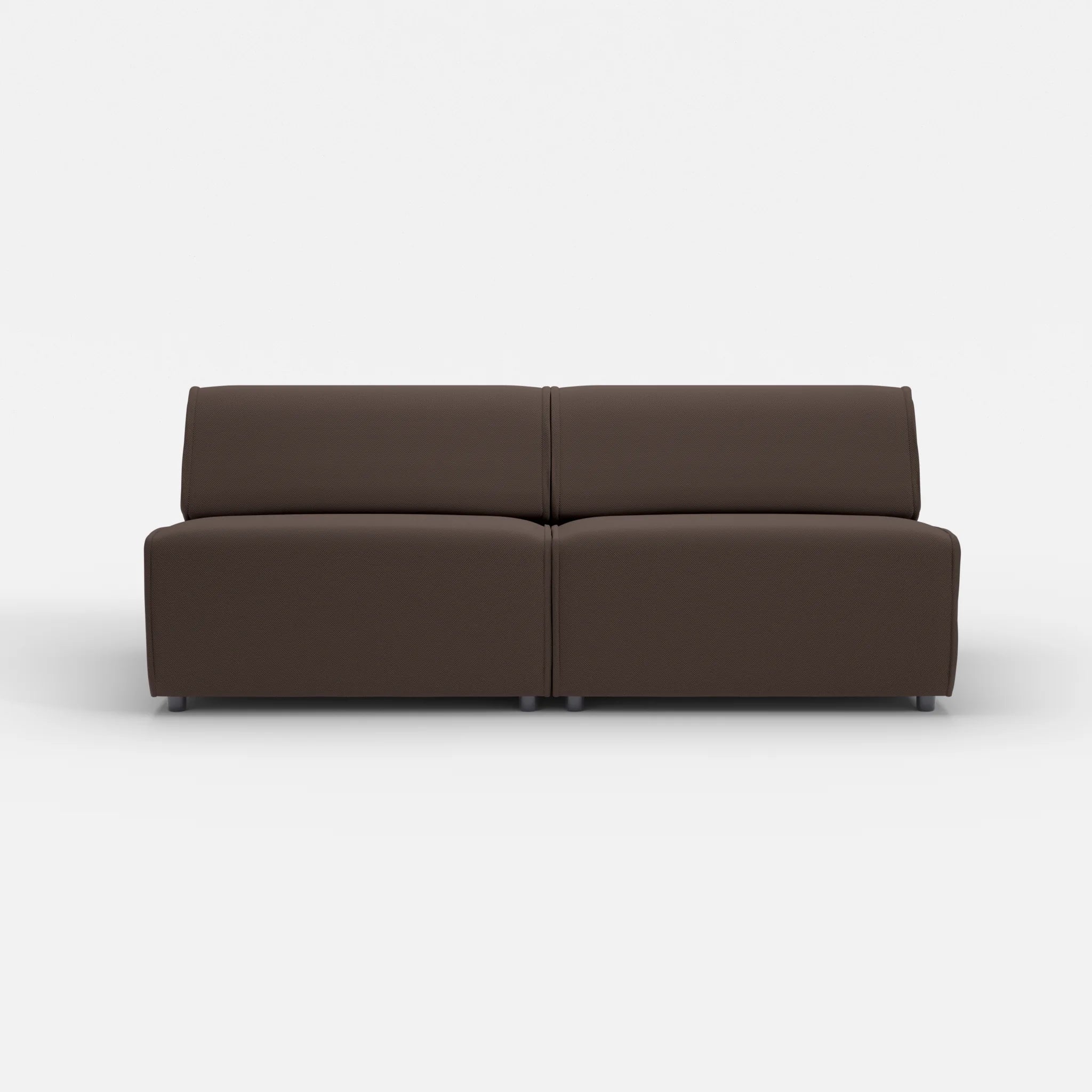 2 Sitzer Sofa Belleform ohne Armlehne 4 novumrosewood in Dunkelbraun von vorne