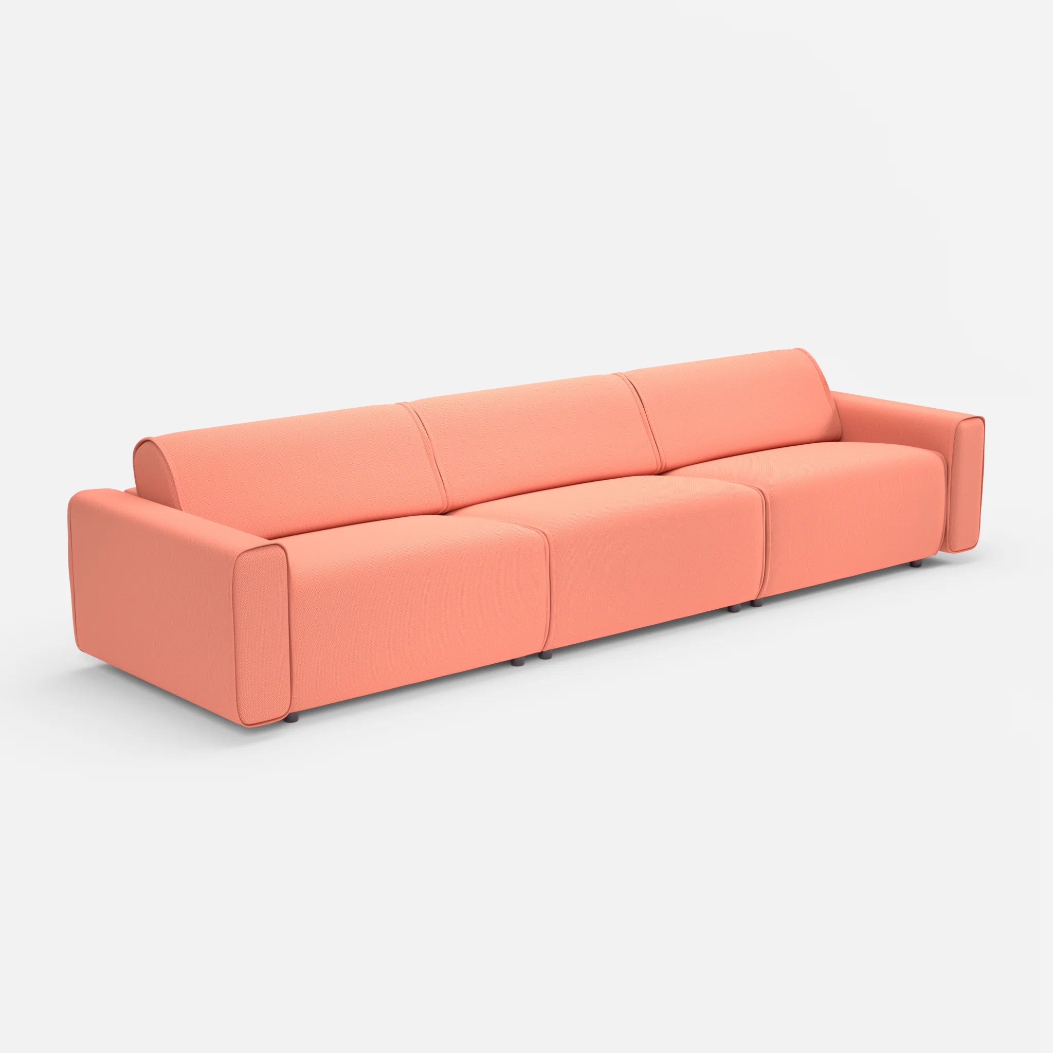 3 Sitzer Sofa Belleform 1 credograpefruit in Coral von der Seite