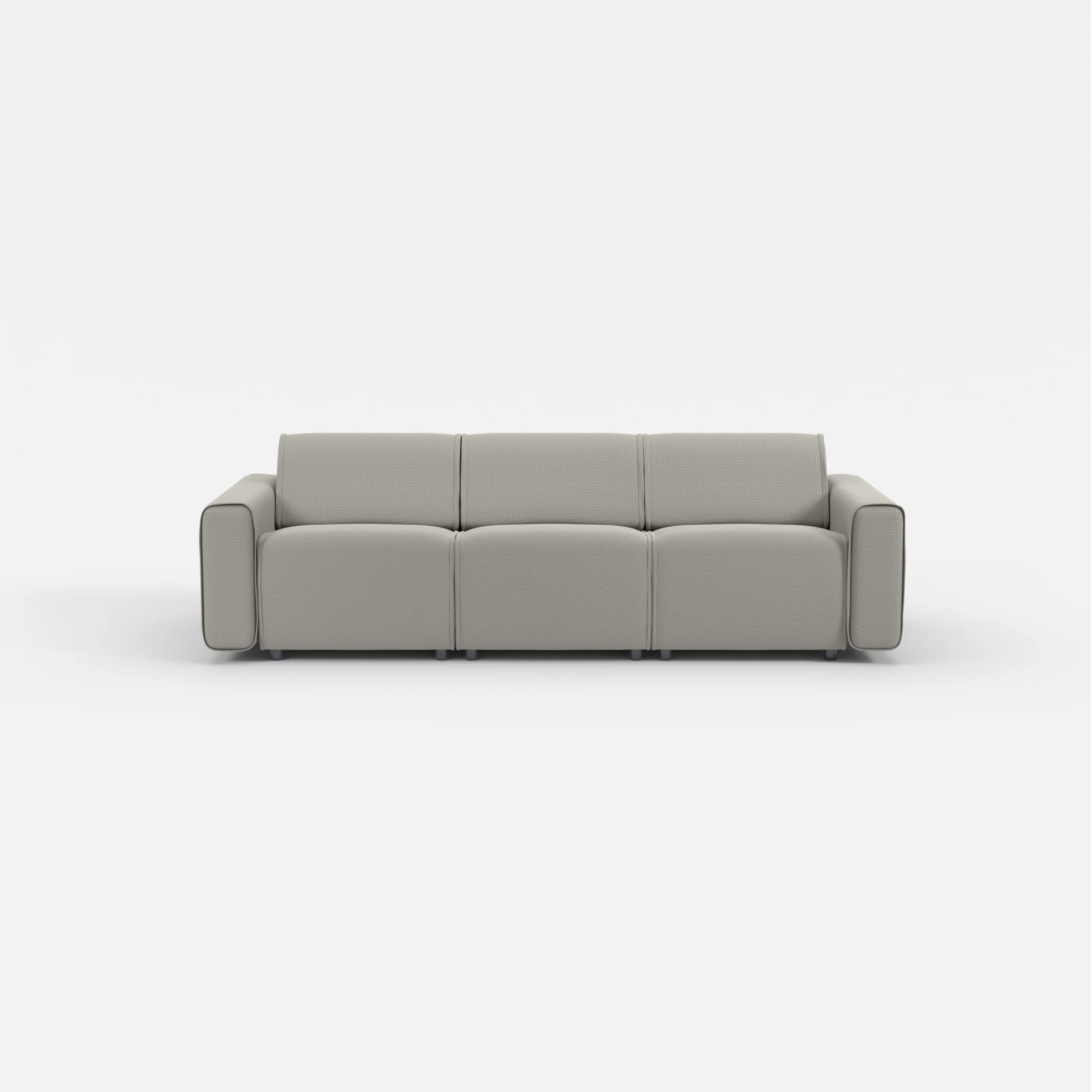 3 Sitzer Sofa Belleform mit breiter Armlehne 1 nabucco1003 in Hellgrau von vorne