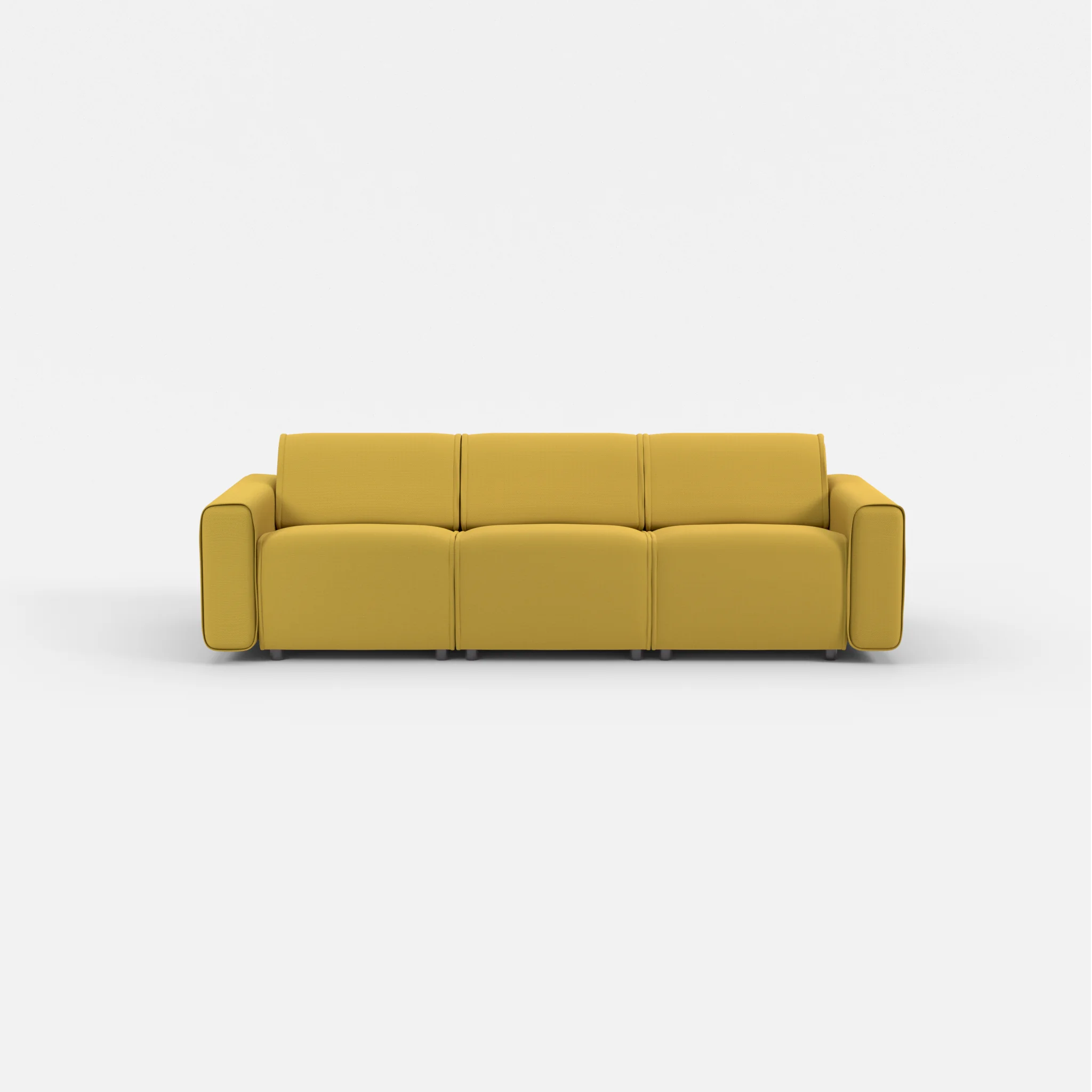3 Sitzer Sofa Belleform mit breiter Armlehne 1 novumtivoli in Hellgrün von vorne